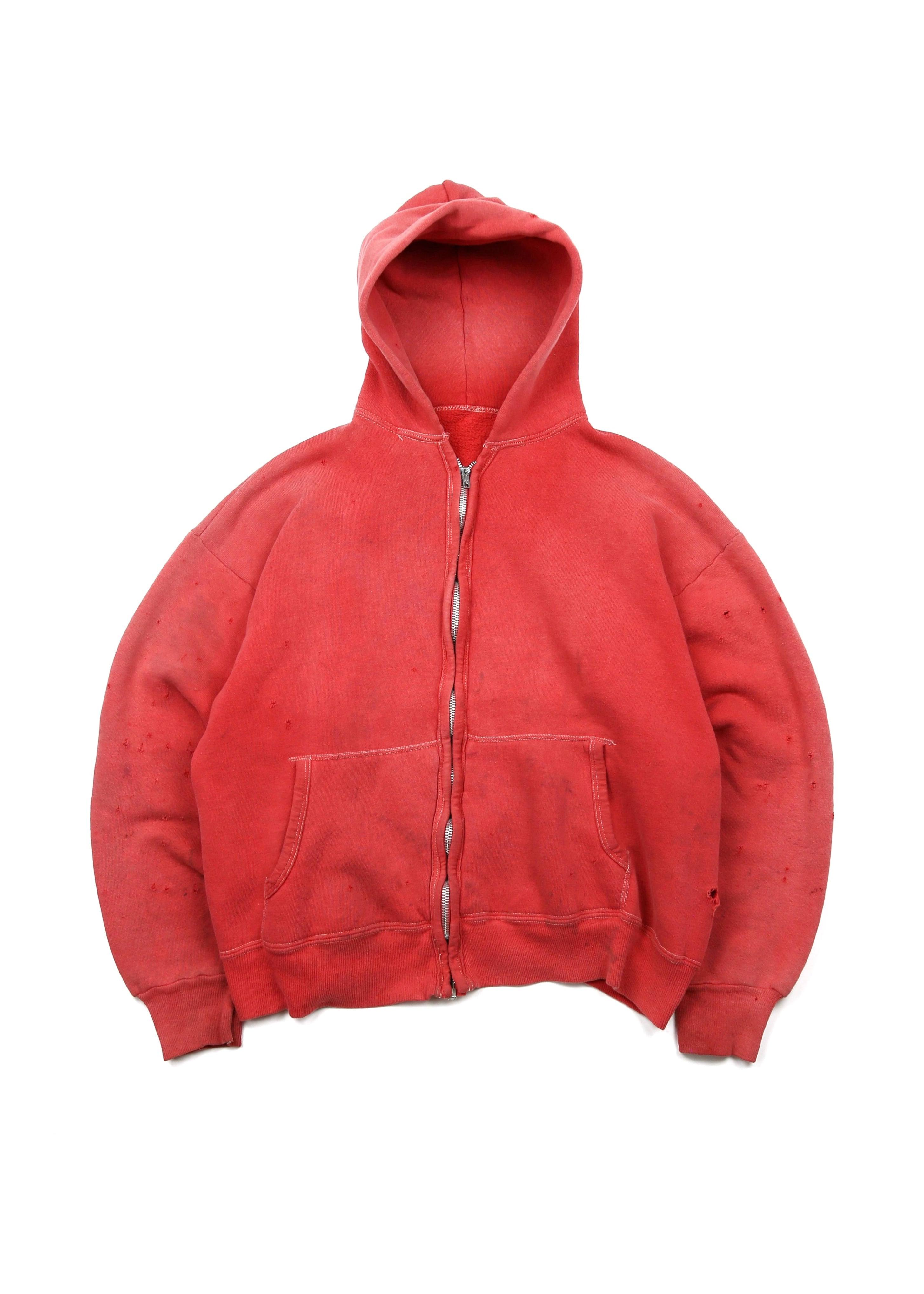 60’s Faded Red Distressed Hoodie