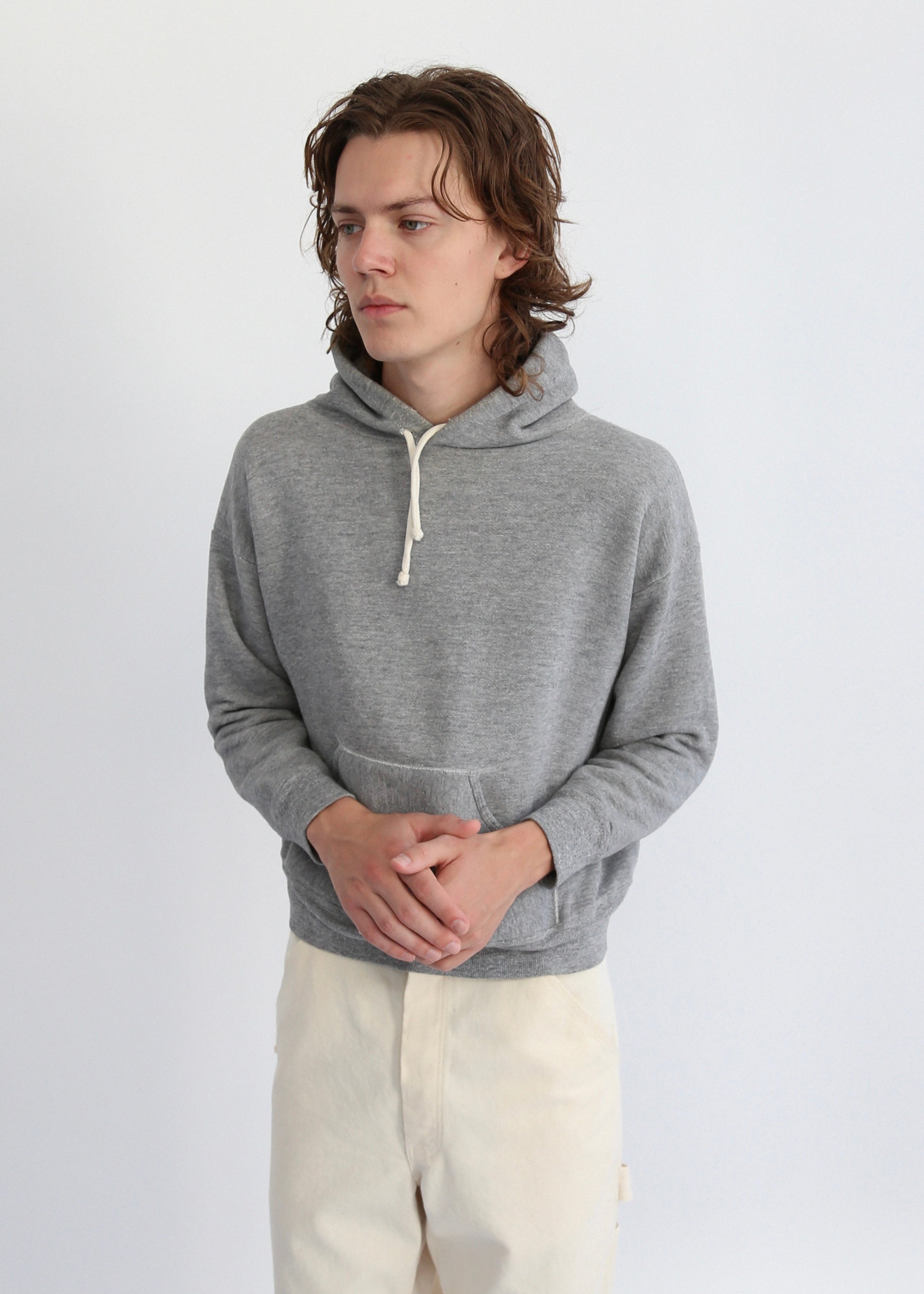 60’s Grey Waffle Lined Hoodie