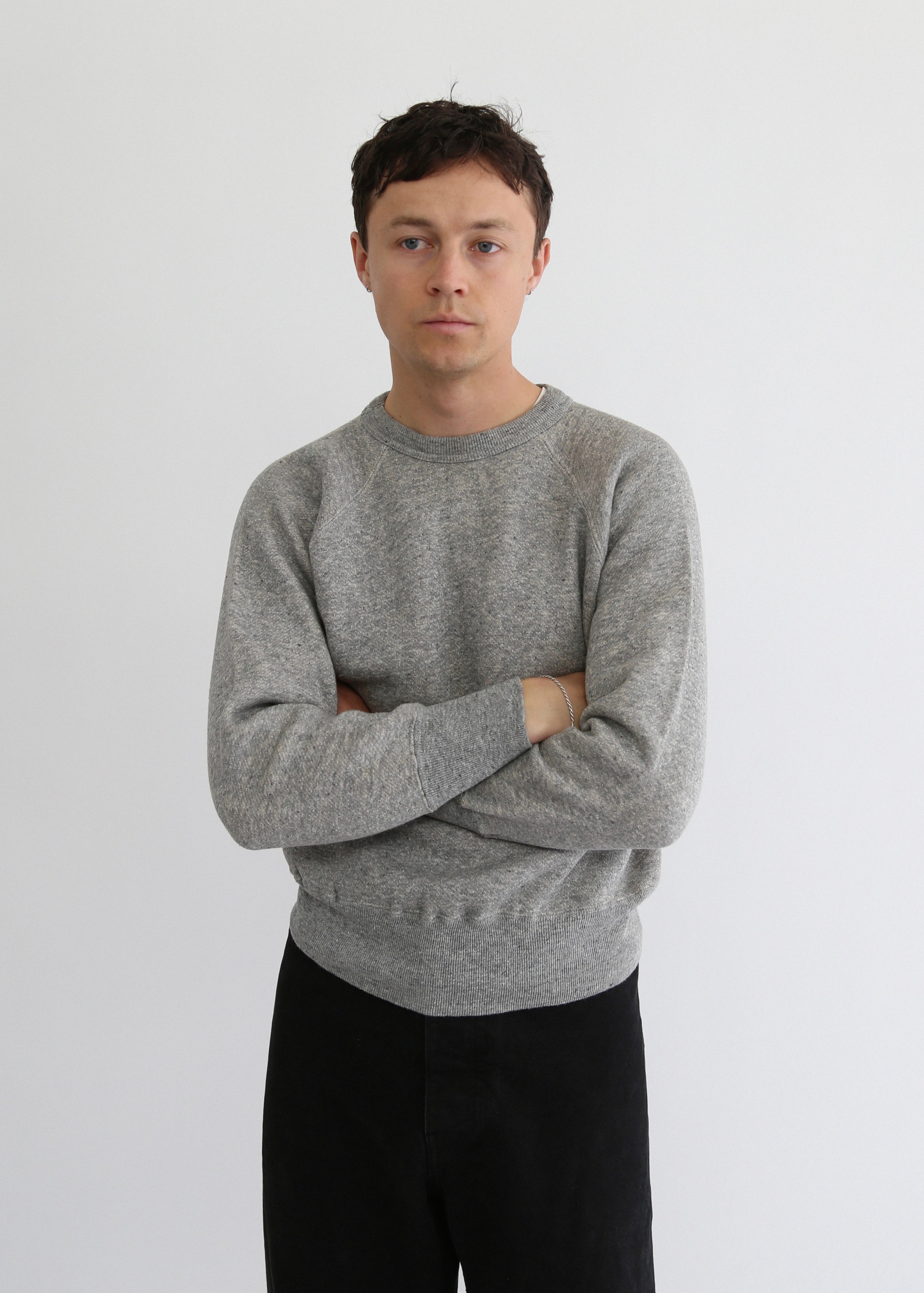 50’S DEADSTOCK HEATHER GREY CREWNECK SWEATSHIRT