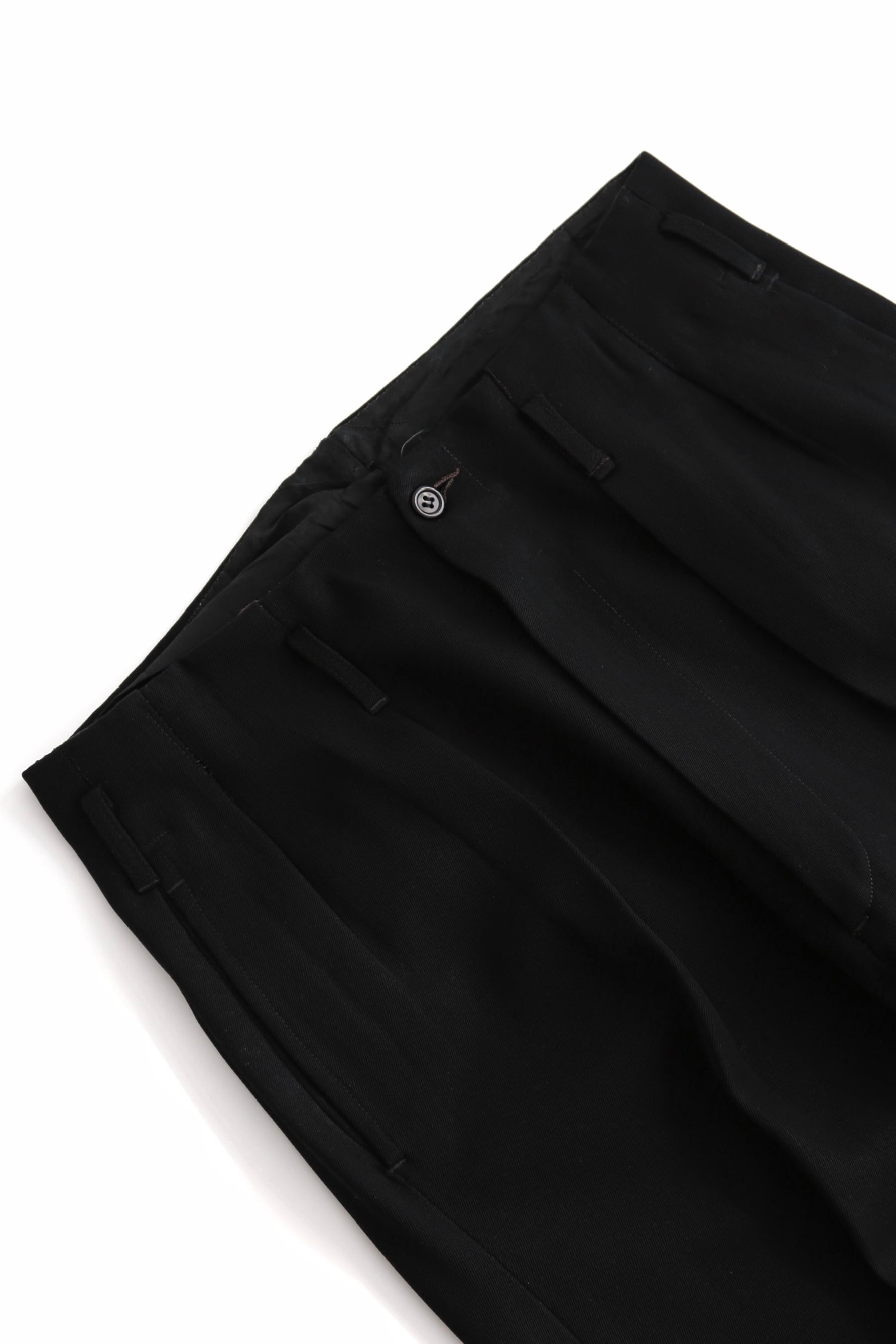 40’S BLACK GABARDINE DROP LOOP TROUSER