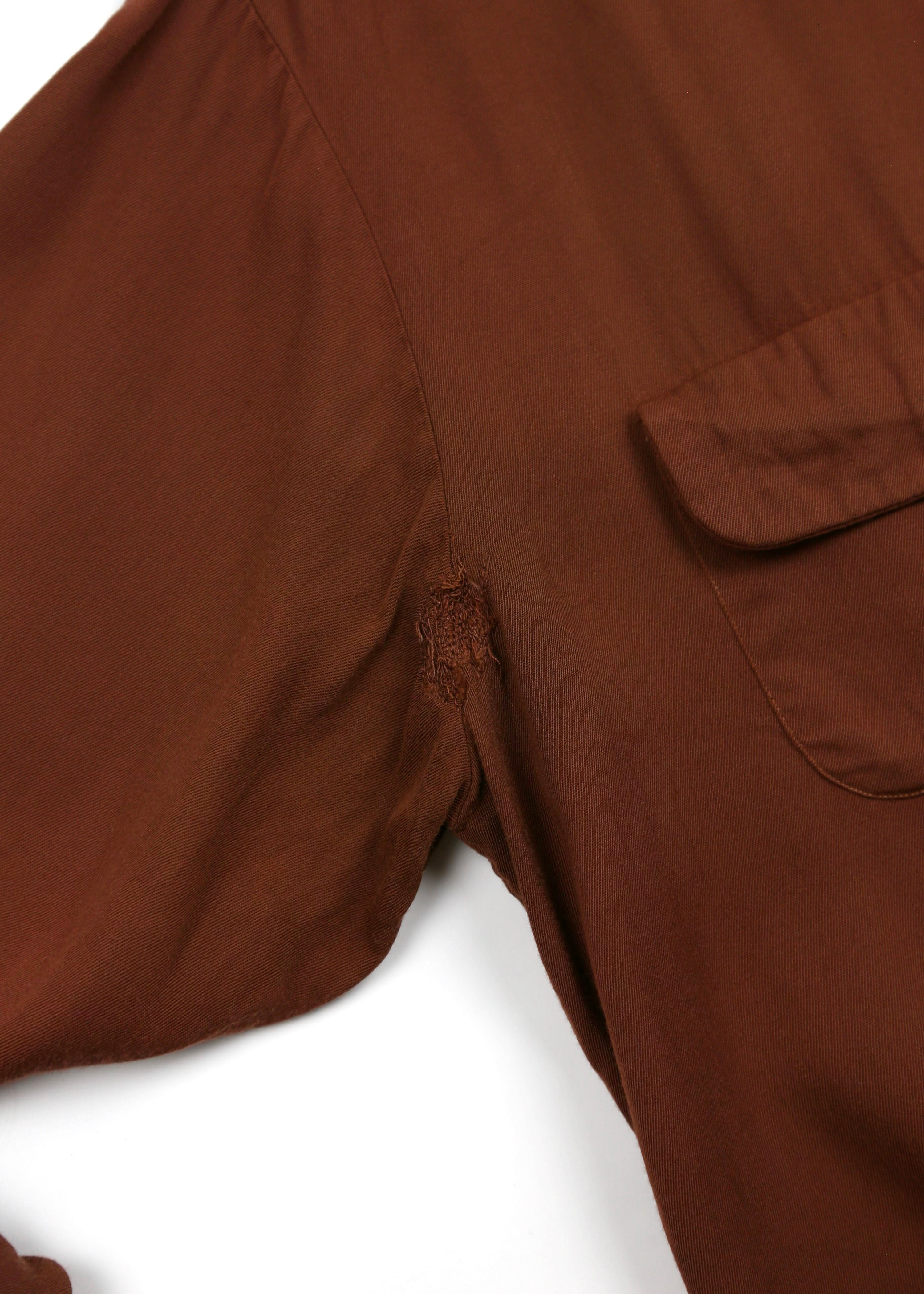 50’s Brown Pilgrim Gabardine Loop Collar Shirt