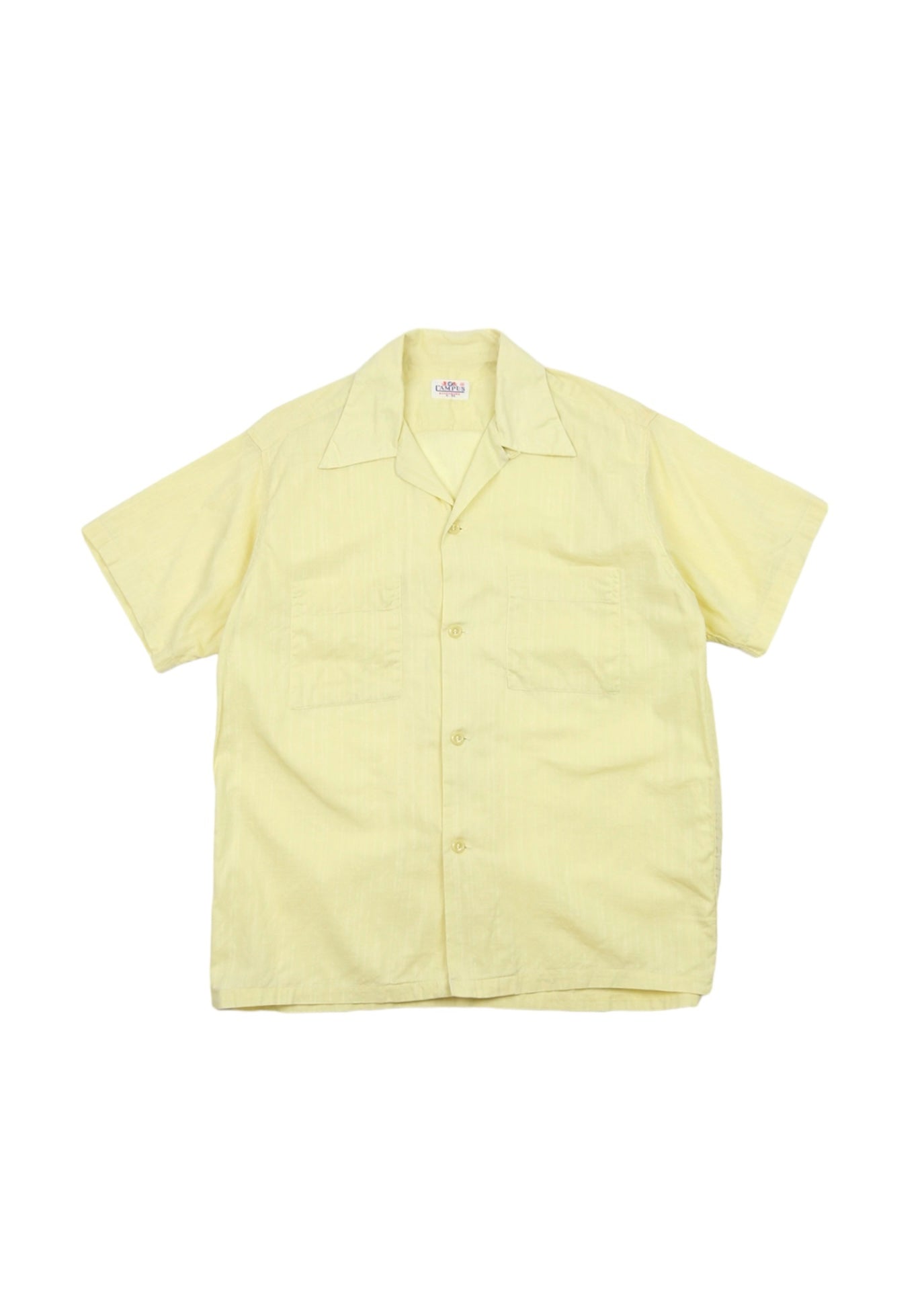 50’s Pale Yellow Campus Loop Collar Shirt