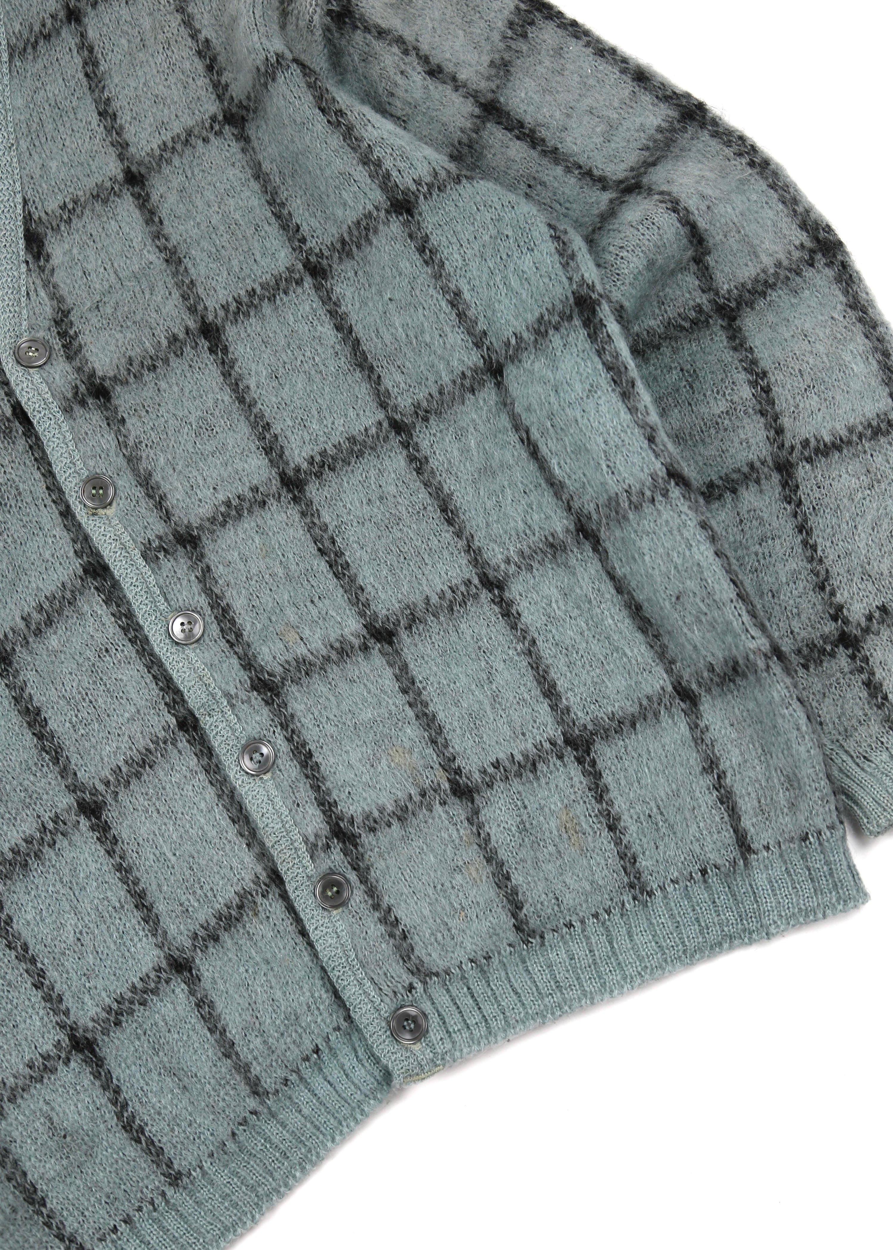 60’s Checkered Mohair Cardigan