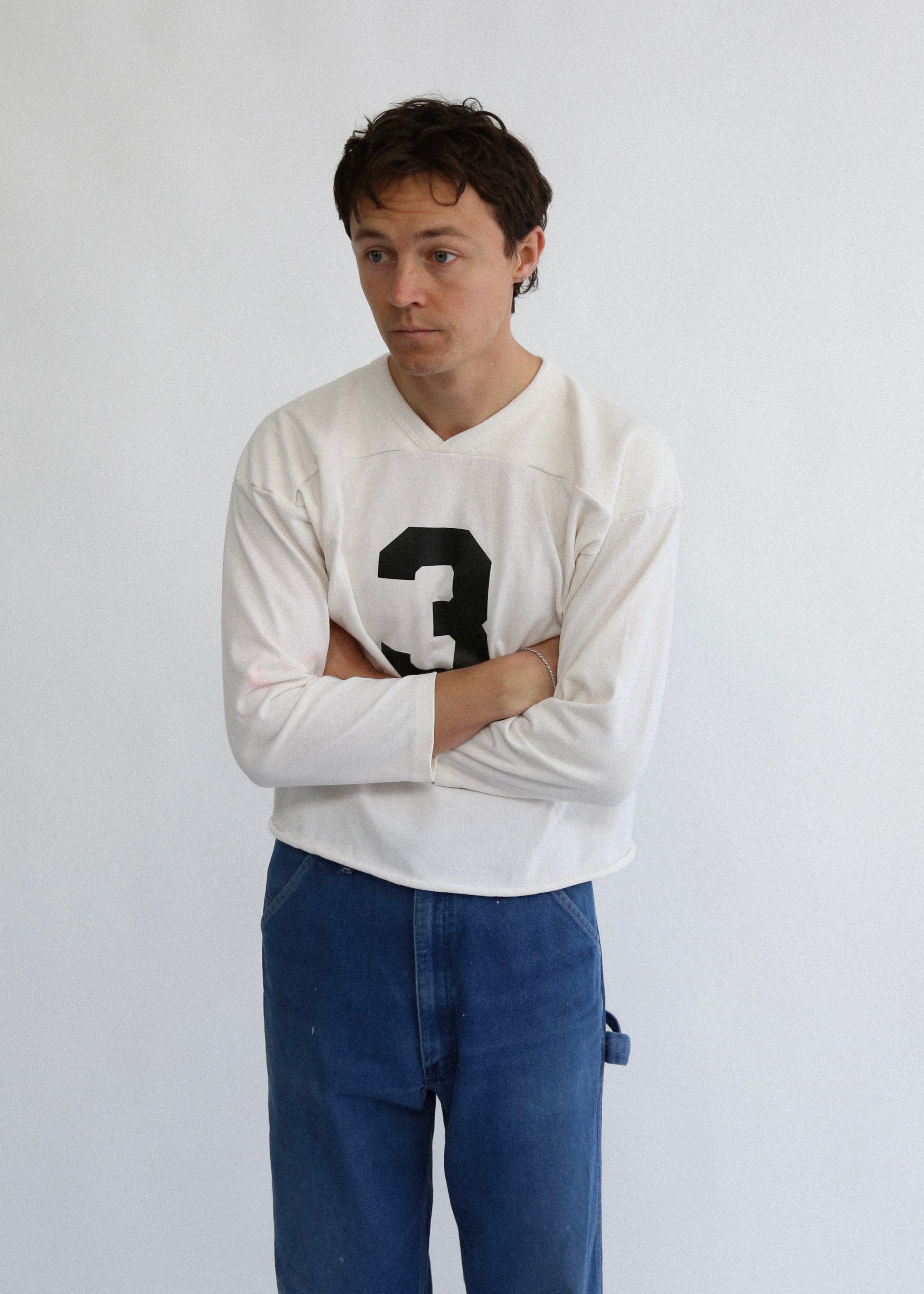 70’s White Cotton Jersey