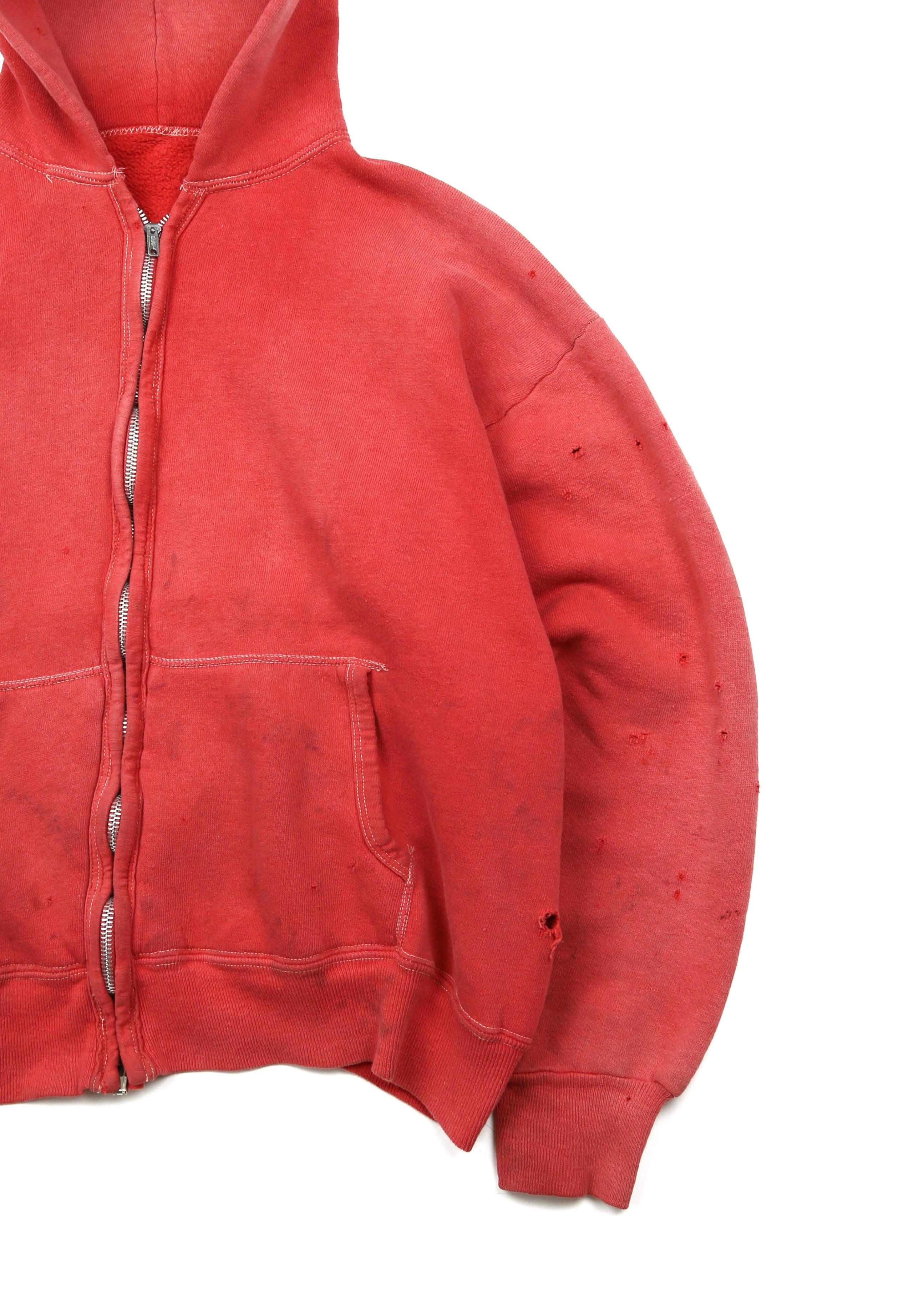 60’s Faded Red Distressed Hoodie