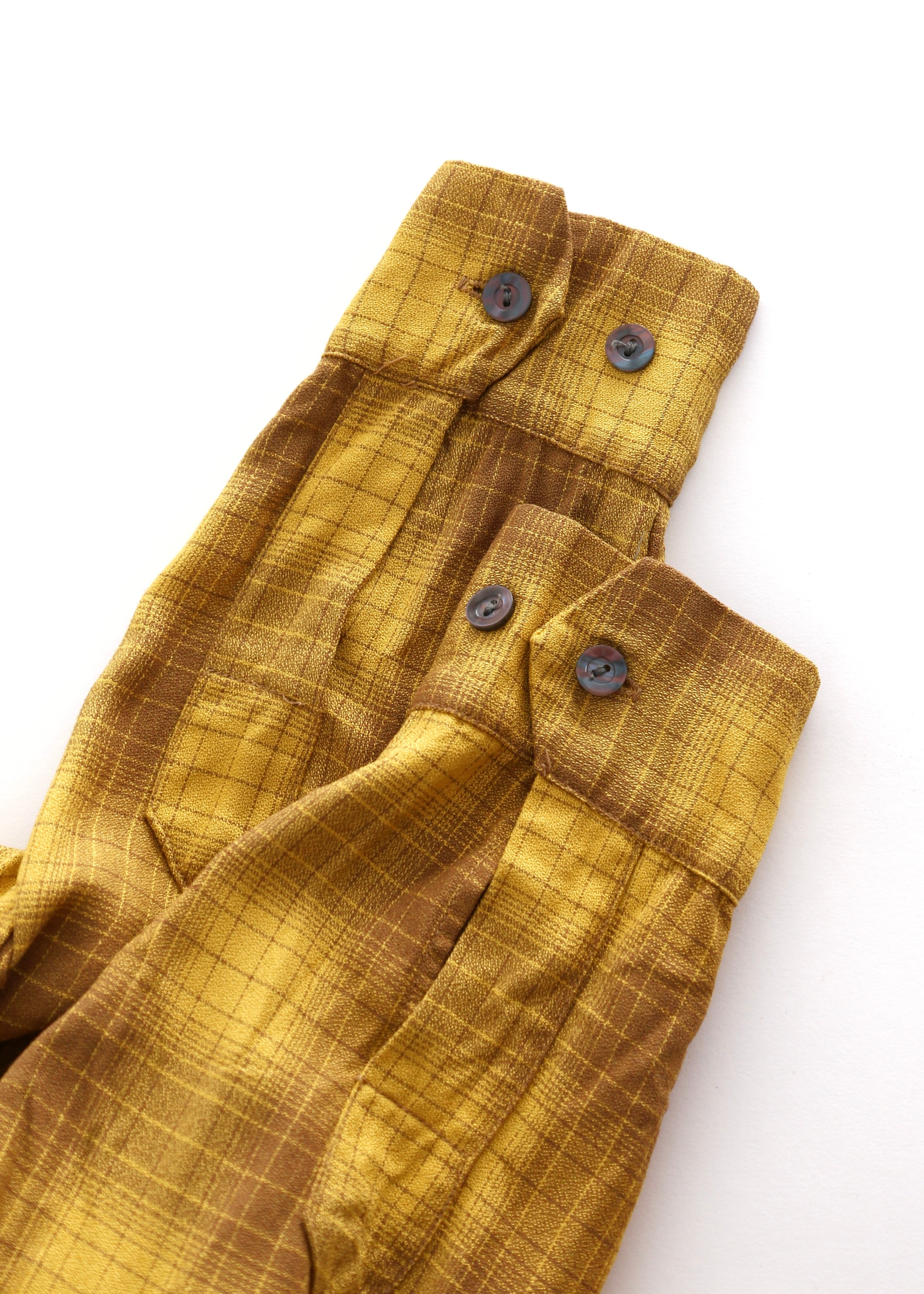 50’S SHADOWPLAID RAYON LOOP COLLAR L/S SHIRT