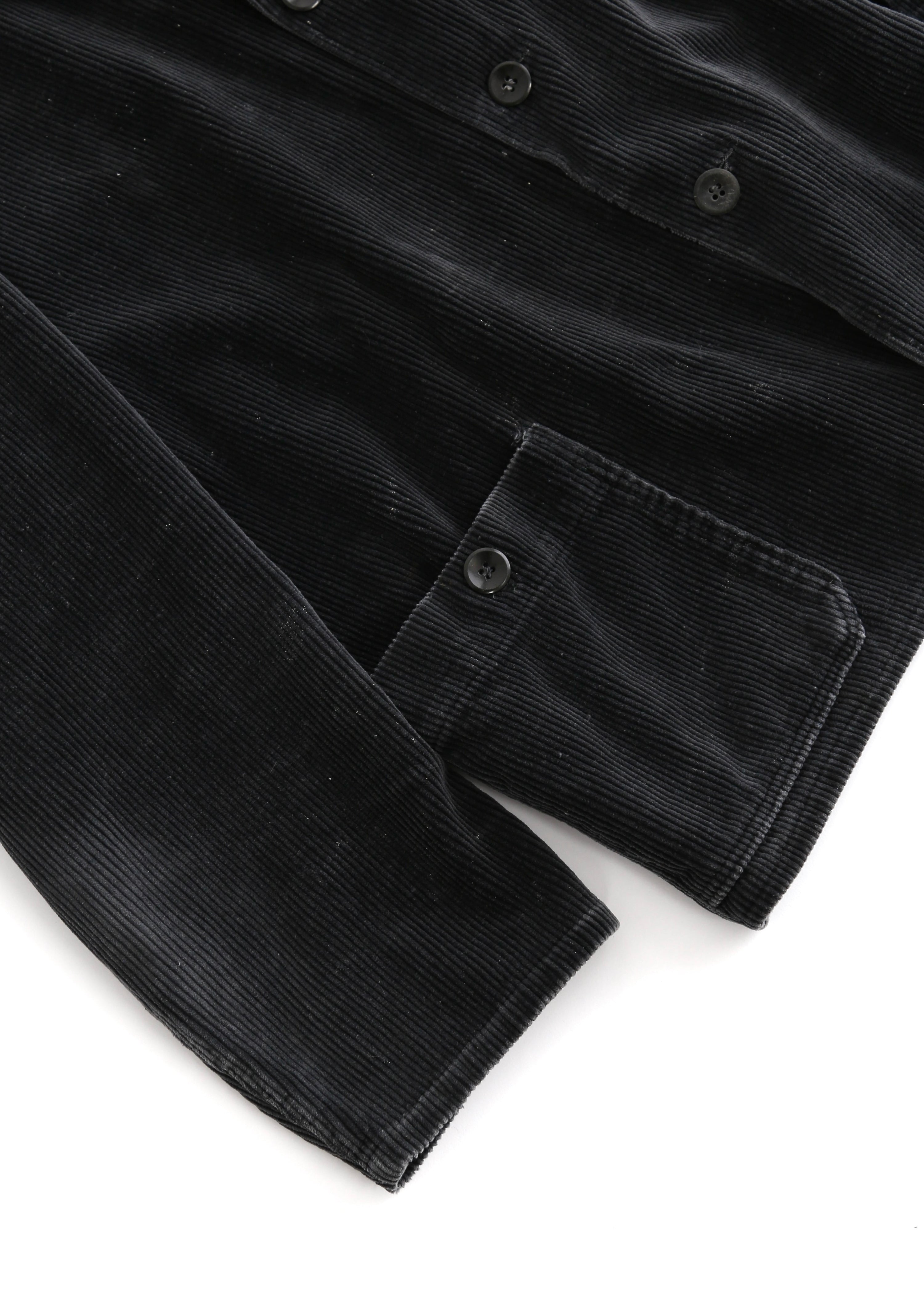 70’S BLACK FRENCH CORDUROY WORK JACKET