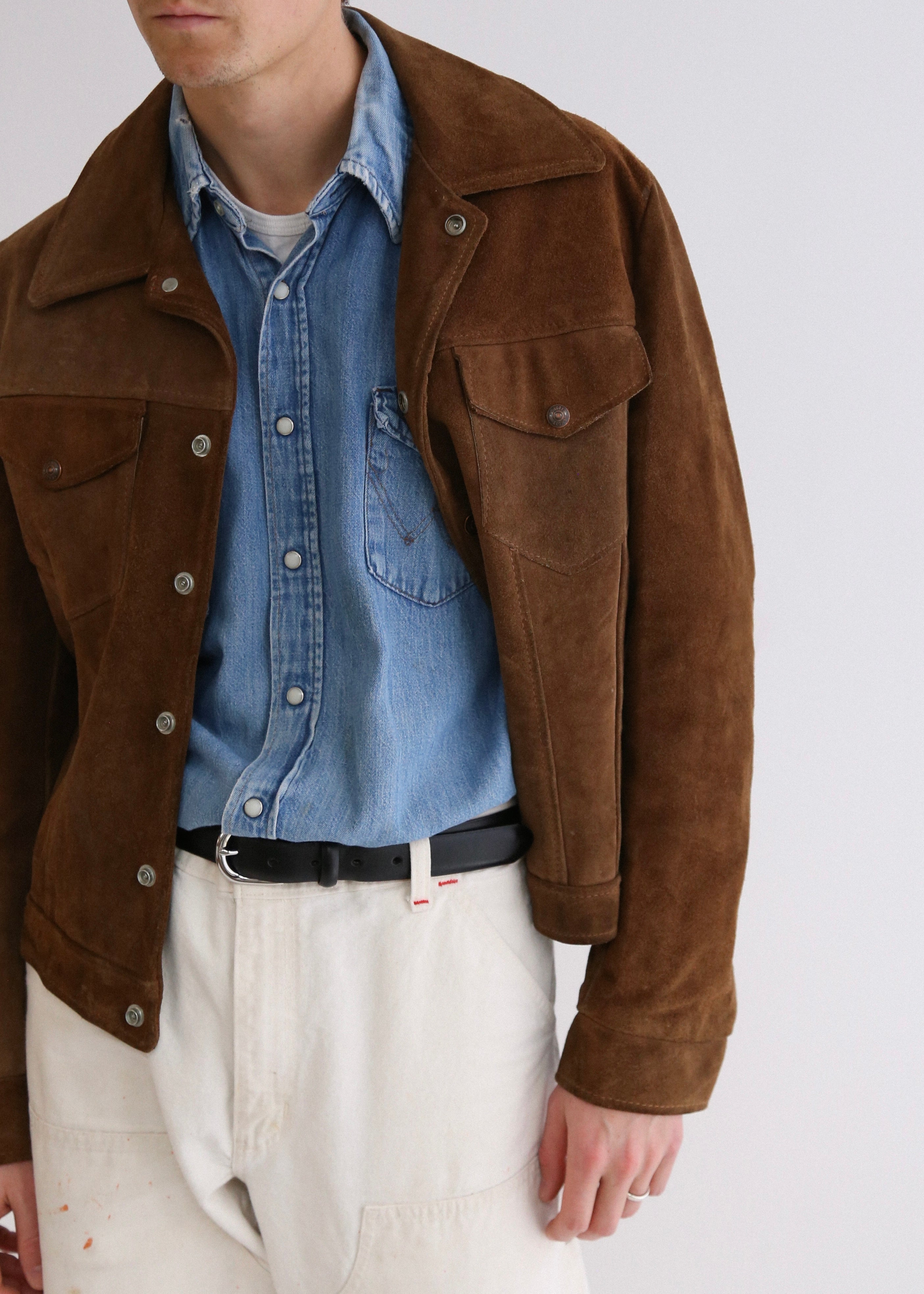 70’s Schott Rancher Suede Trucker Jacket