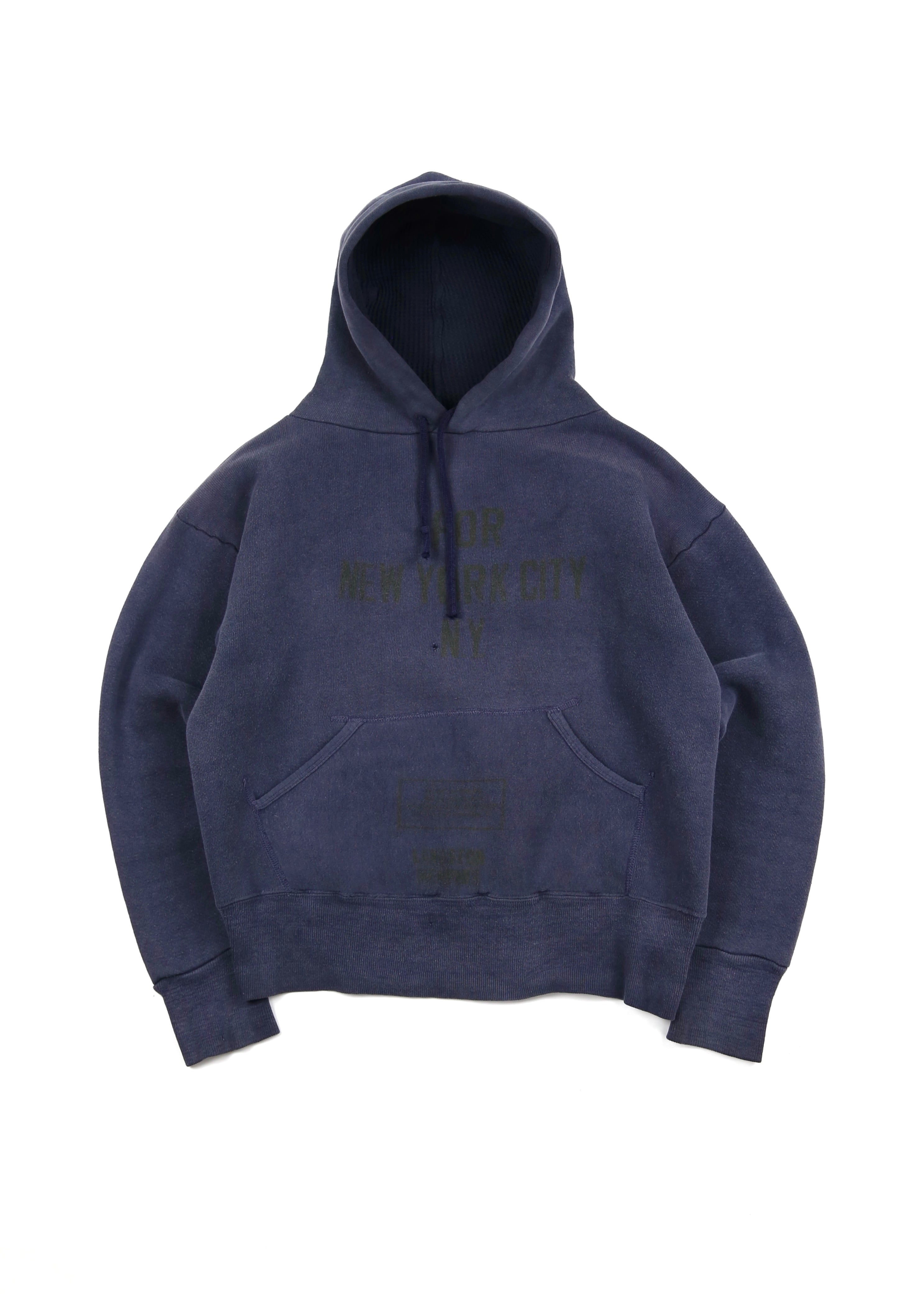 60’s Faded Navy Stenciled Hoodie