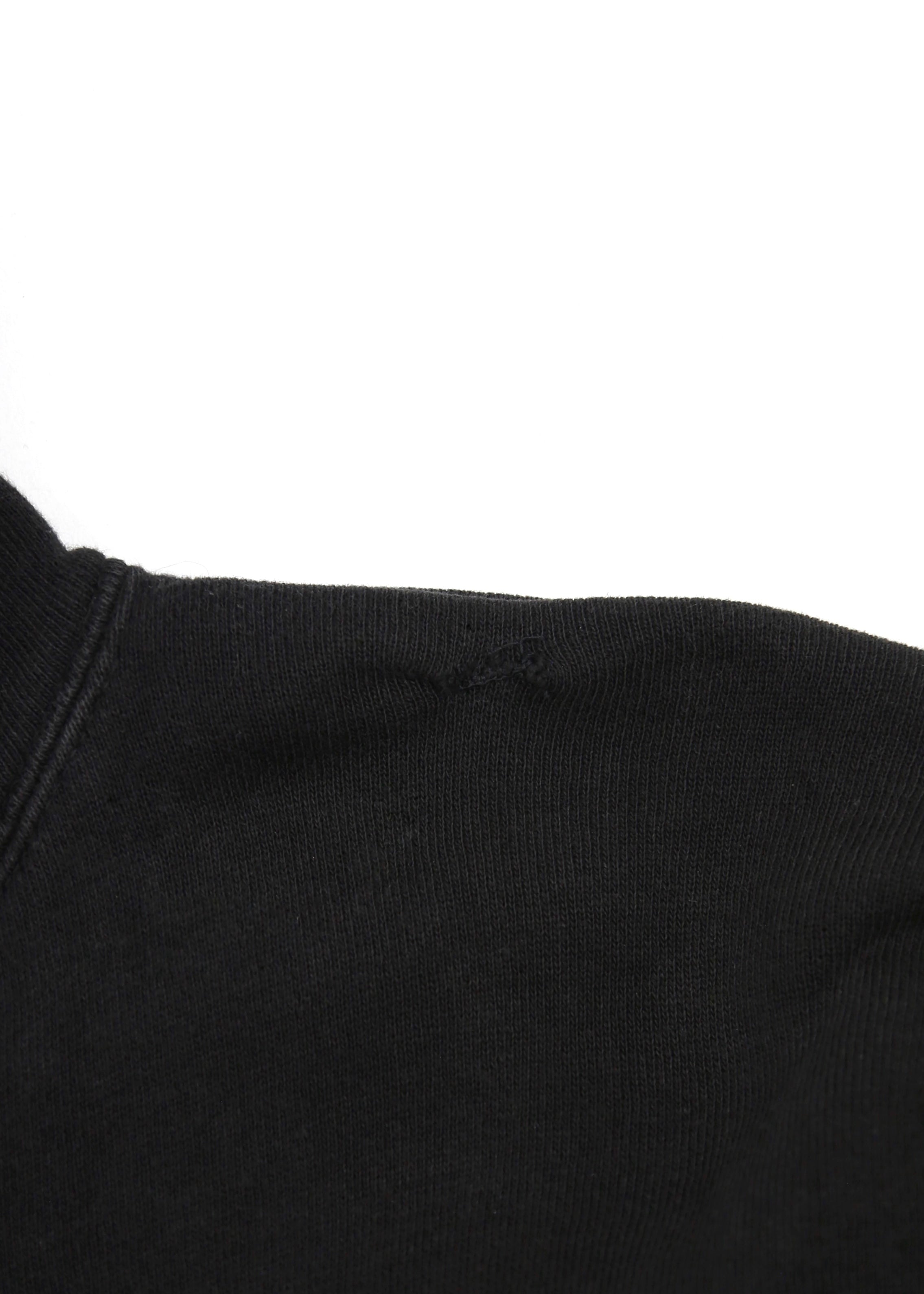 50’s Faded Black Waffle Lined Zip Up Hoodie