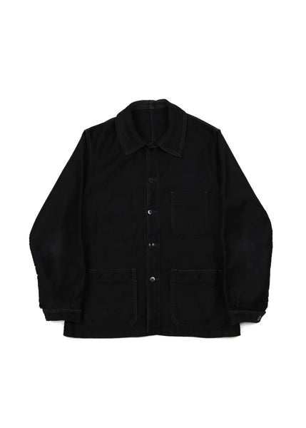 50's French Black Moleskin Work Jacket – Swimmers