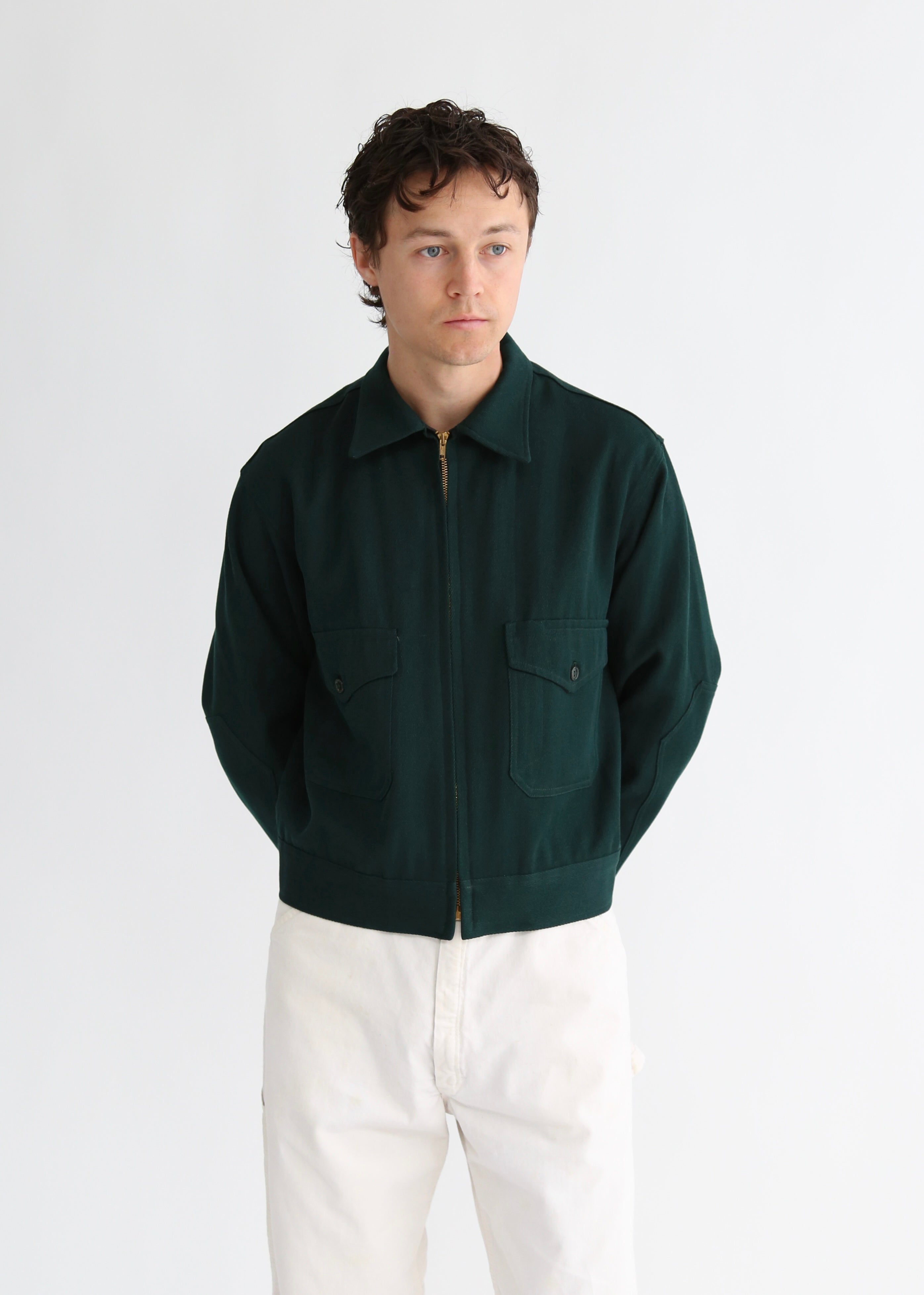 60’s Emerald Green Two Pocket Work Jacket