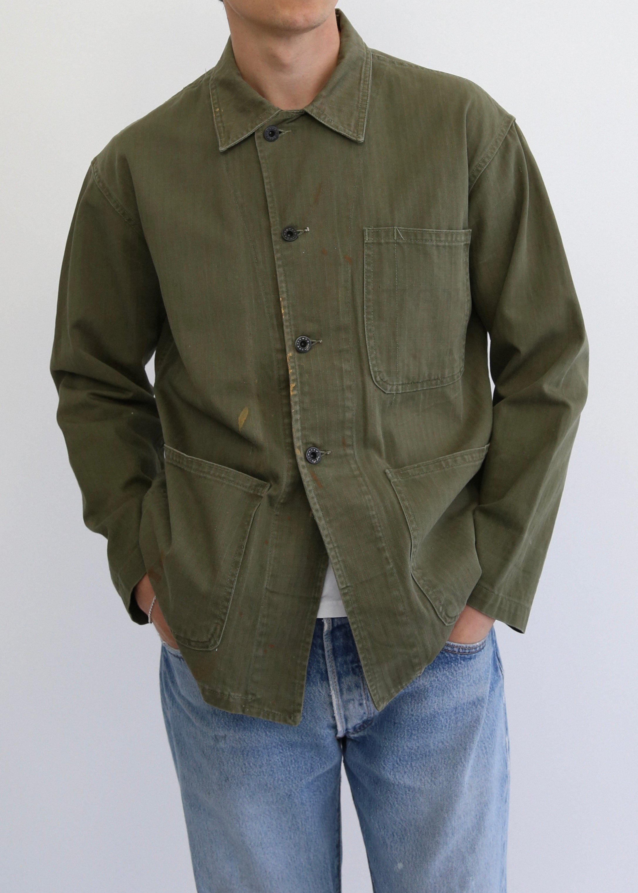 40’S WW2 US NAVY N-3 HBT UTILITY JACKET