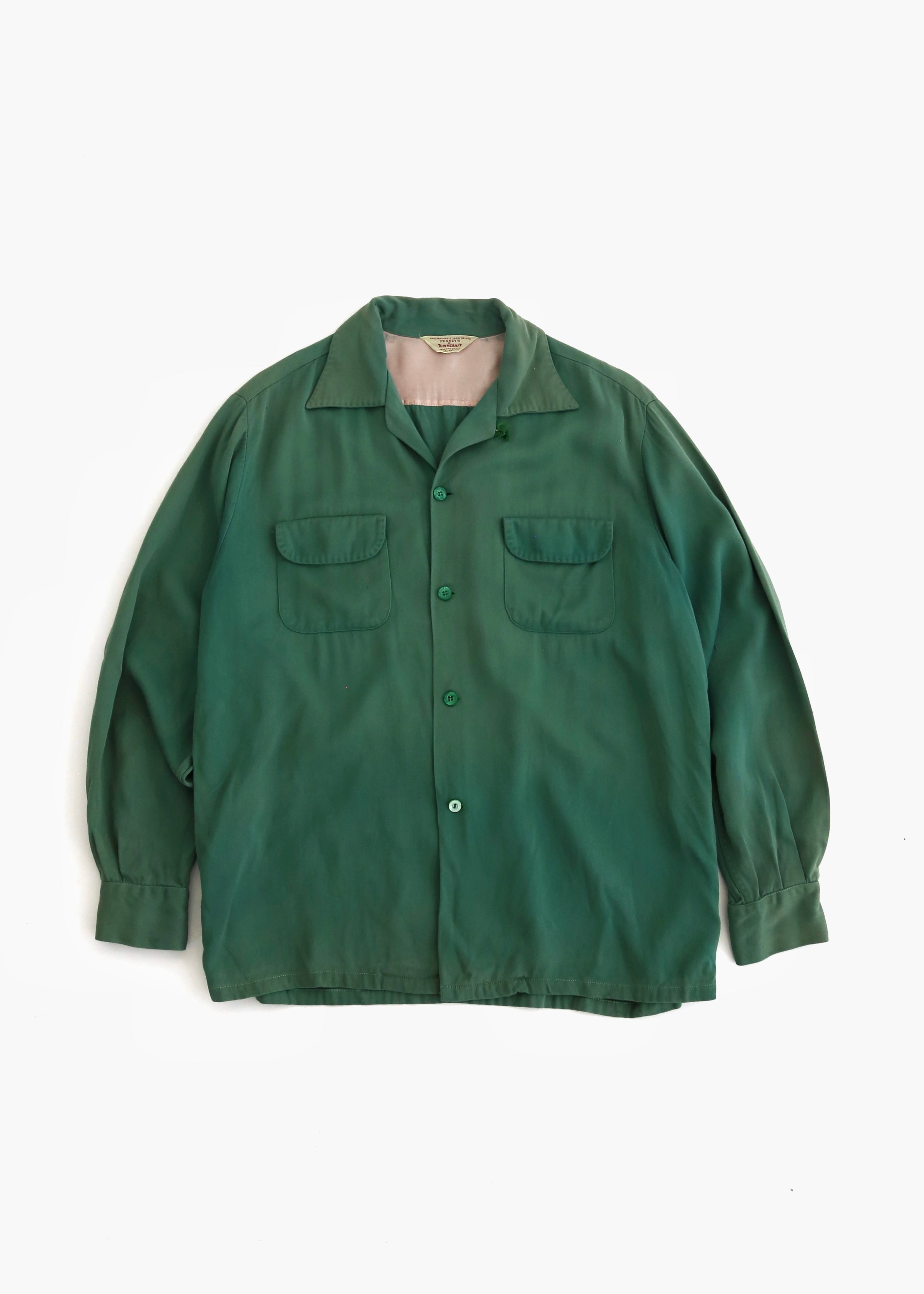 50’S GABARDINE LOOP COLLAR L/S SHIRT