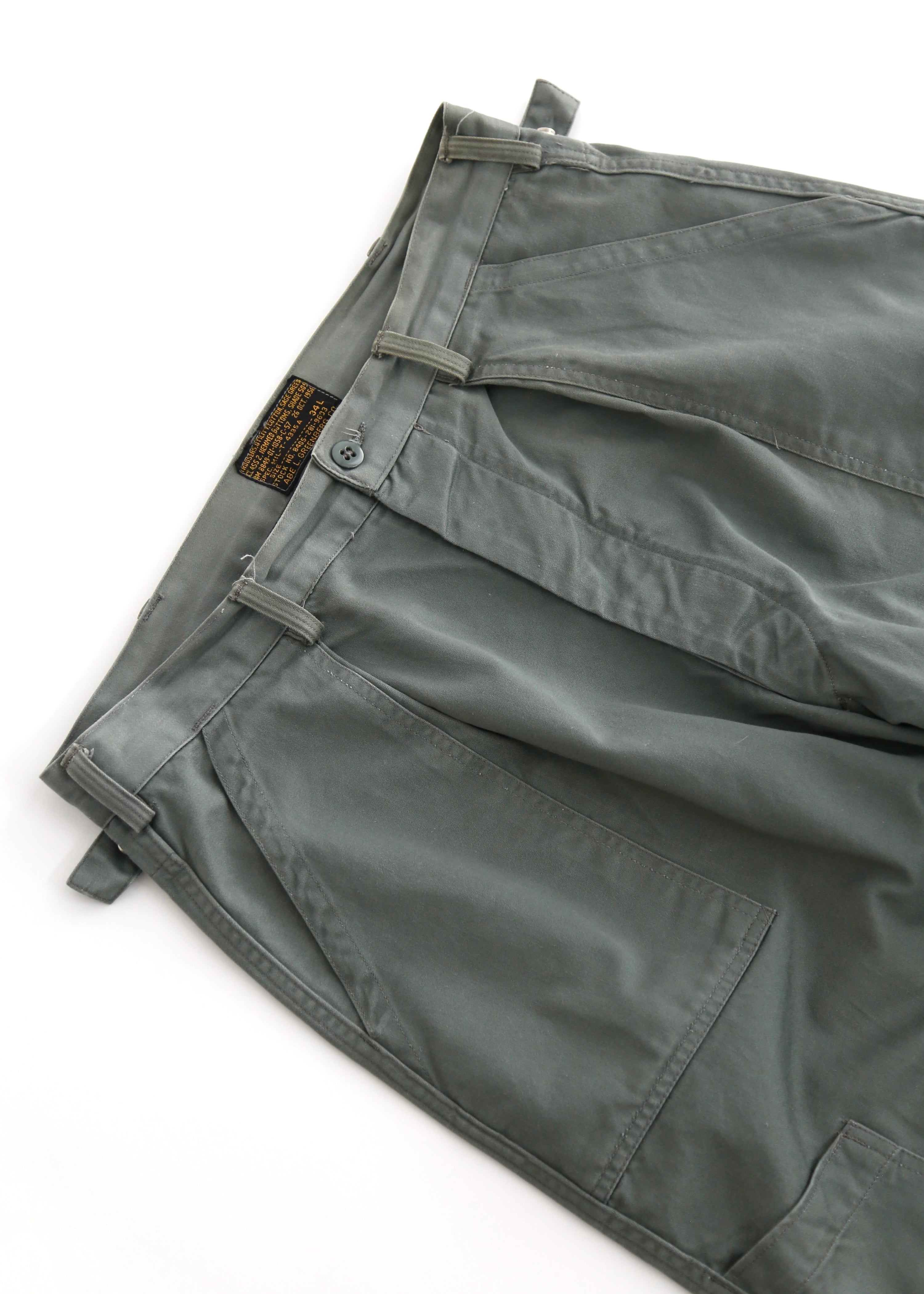50’S USAF SAGE GREEN MECHANIC TROUSERS