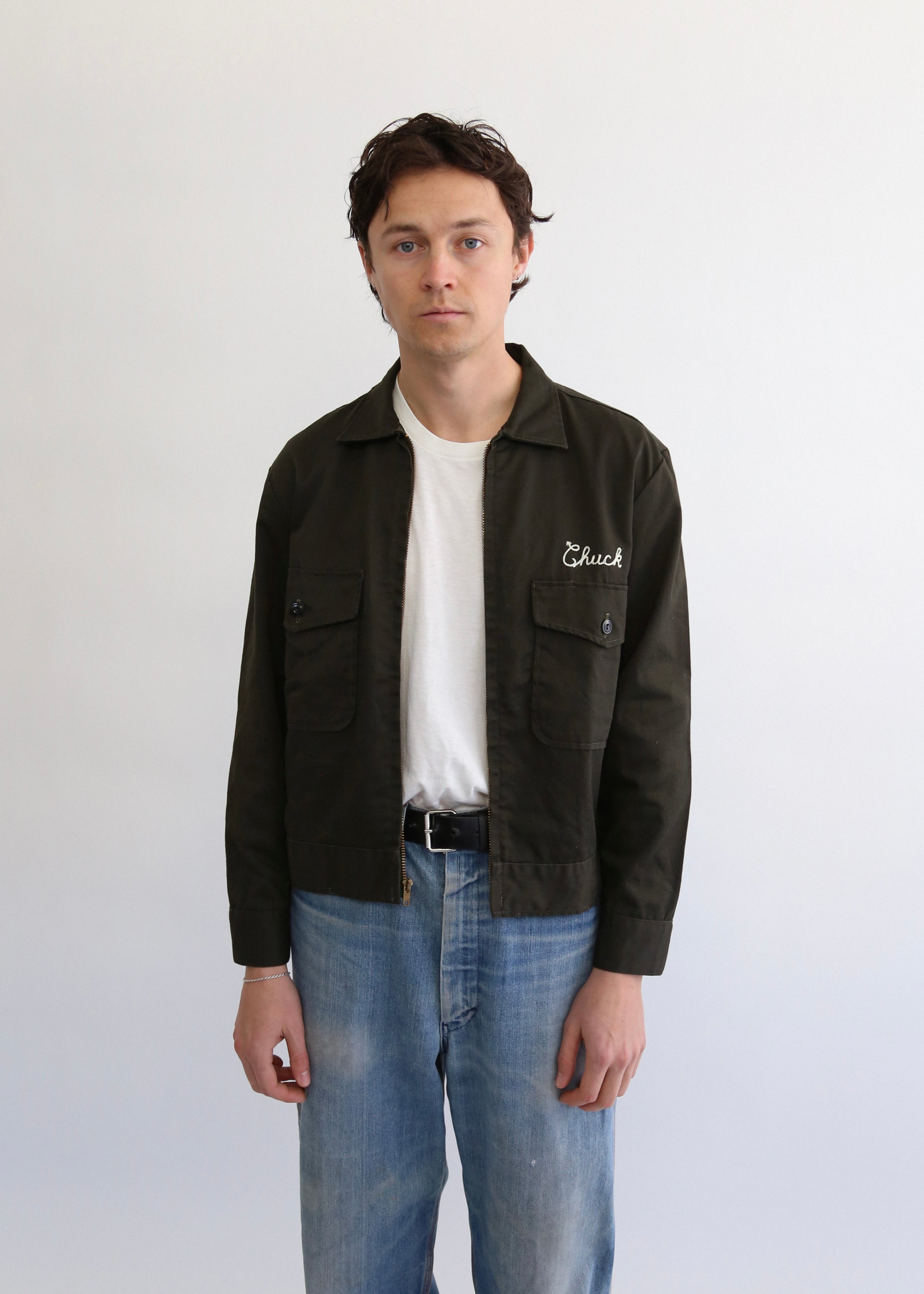 60’s Chainstitch Embroidered Two Pocket Work Jacket