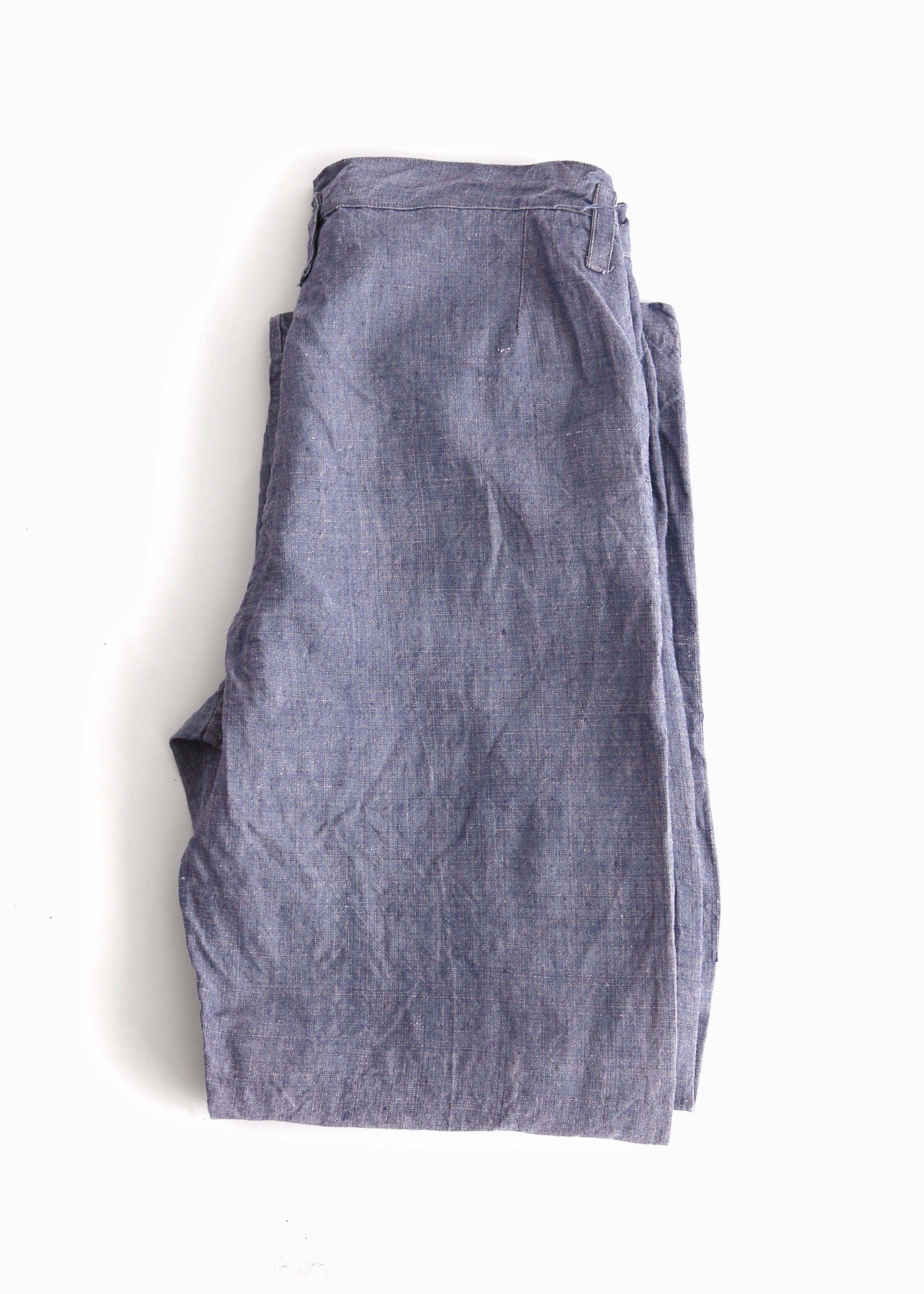 50’S FRENCH NAVY LINEN TROUSER