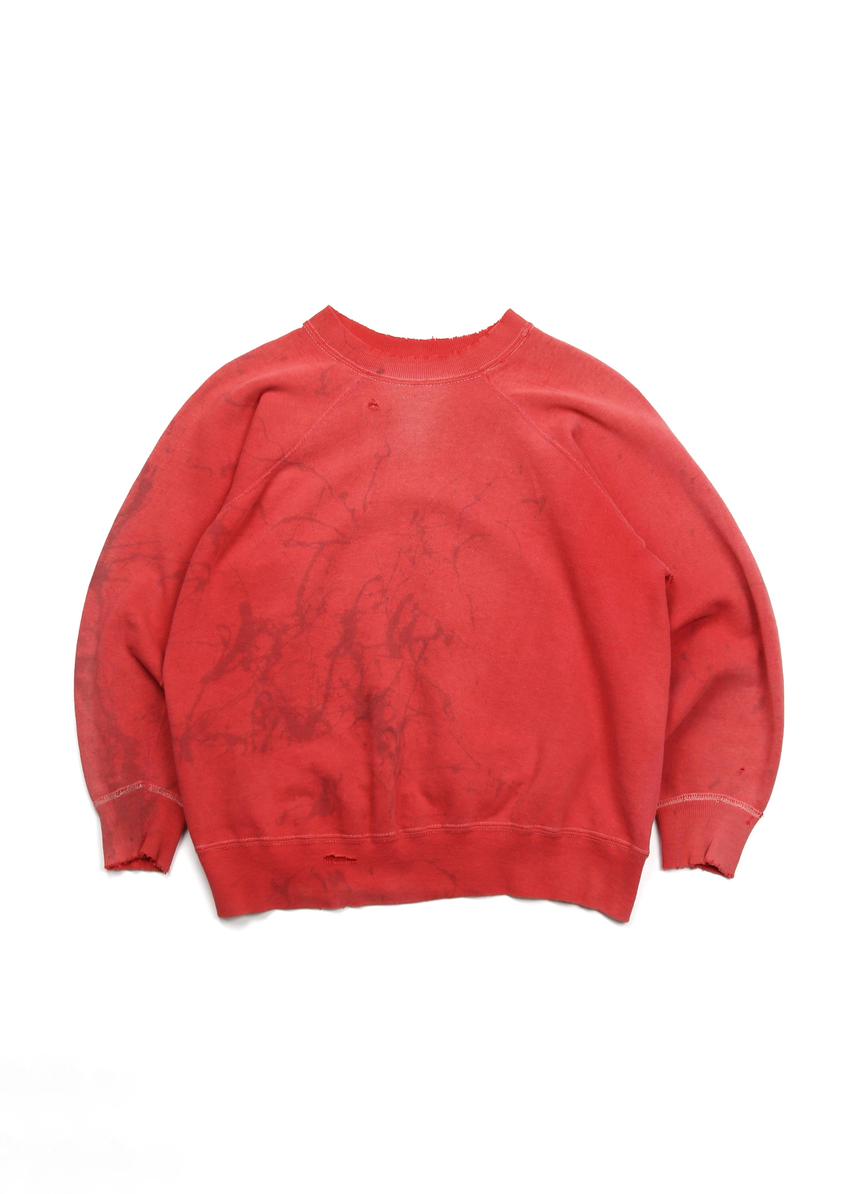 60’s Faded Red Distressed Sweatshirt