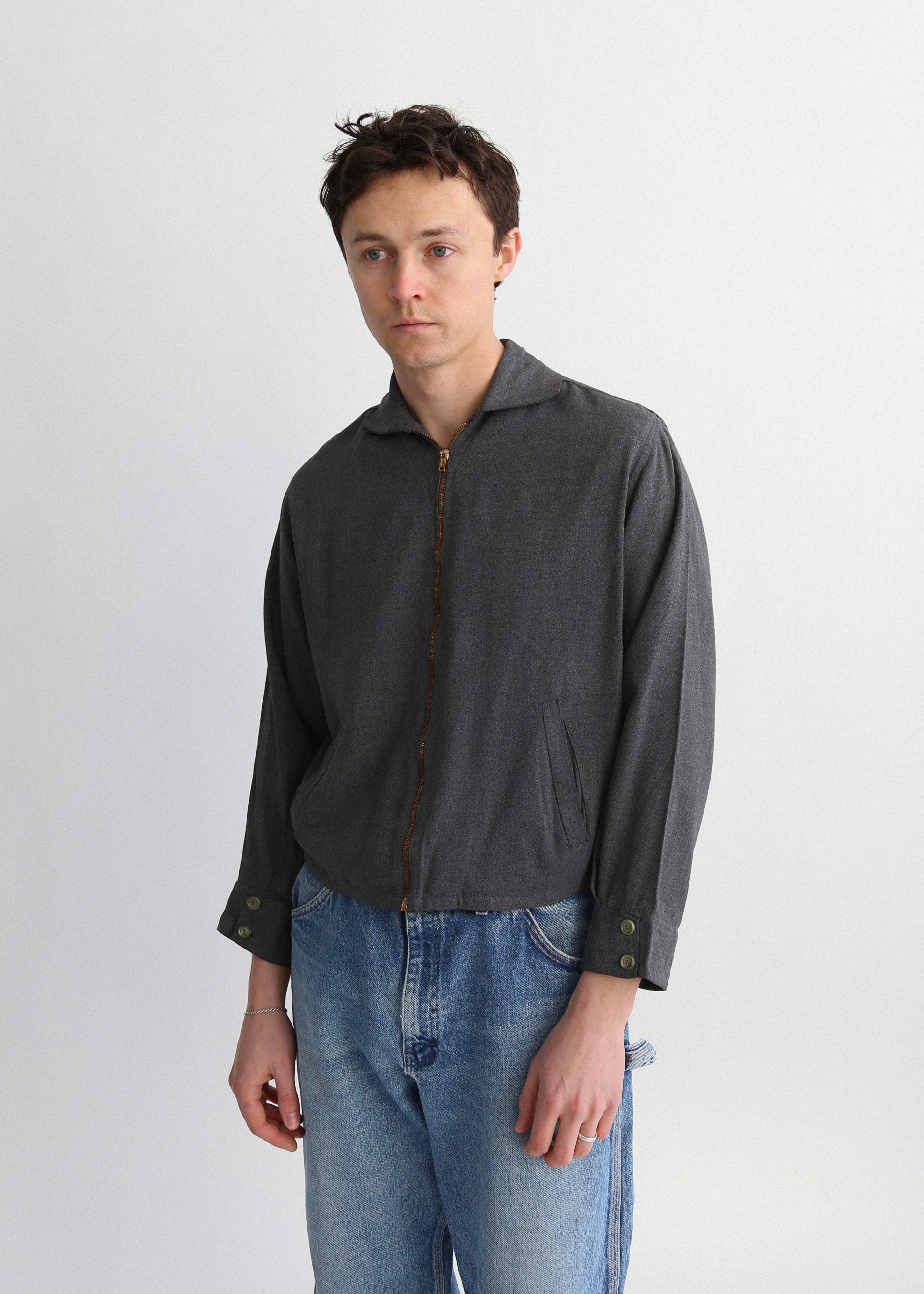 50’s Dark Grey Gabardine Ricky Jacket
