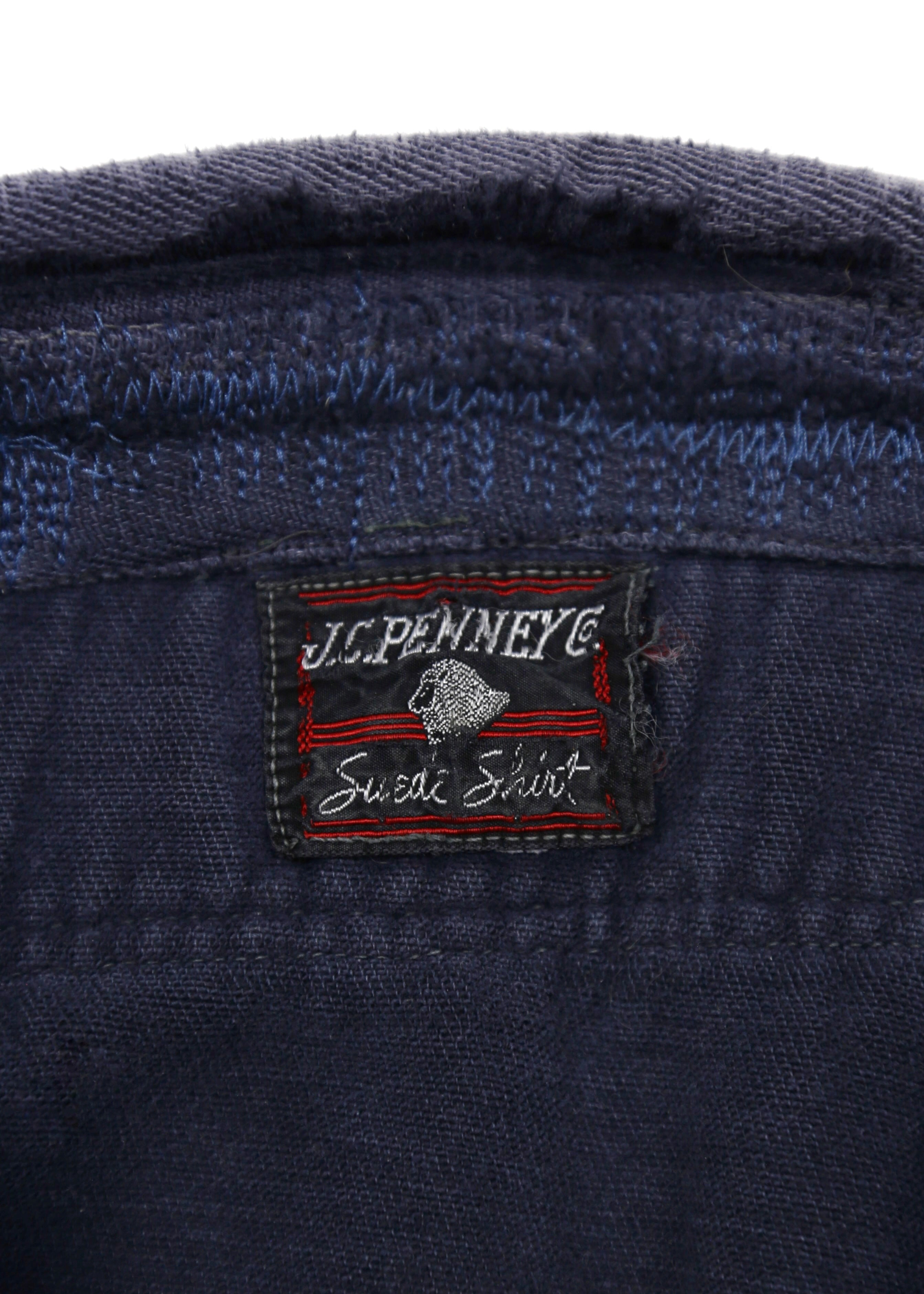 30’s J.C. Penney Moleskin Half Zip Work Shirt