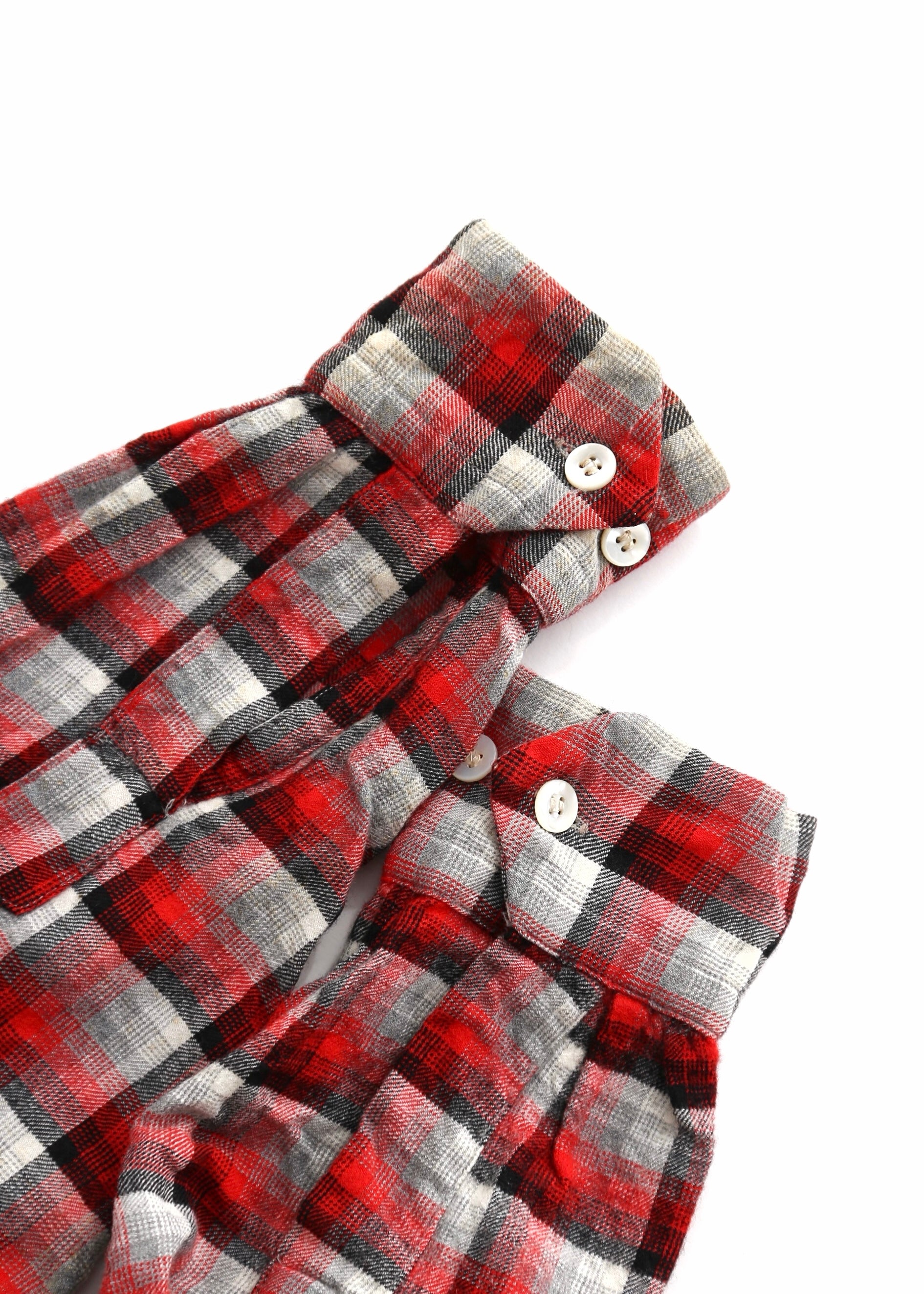 60’S SHADOWPLAID LOOP COLLAR SHIRT