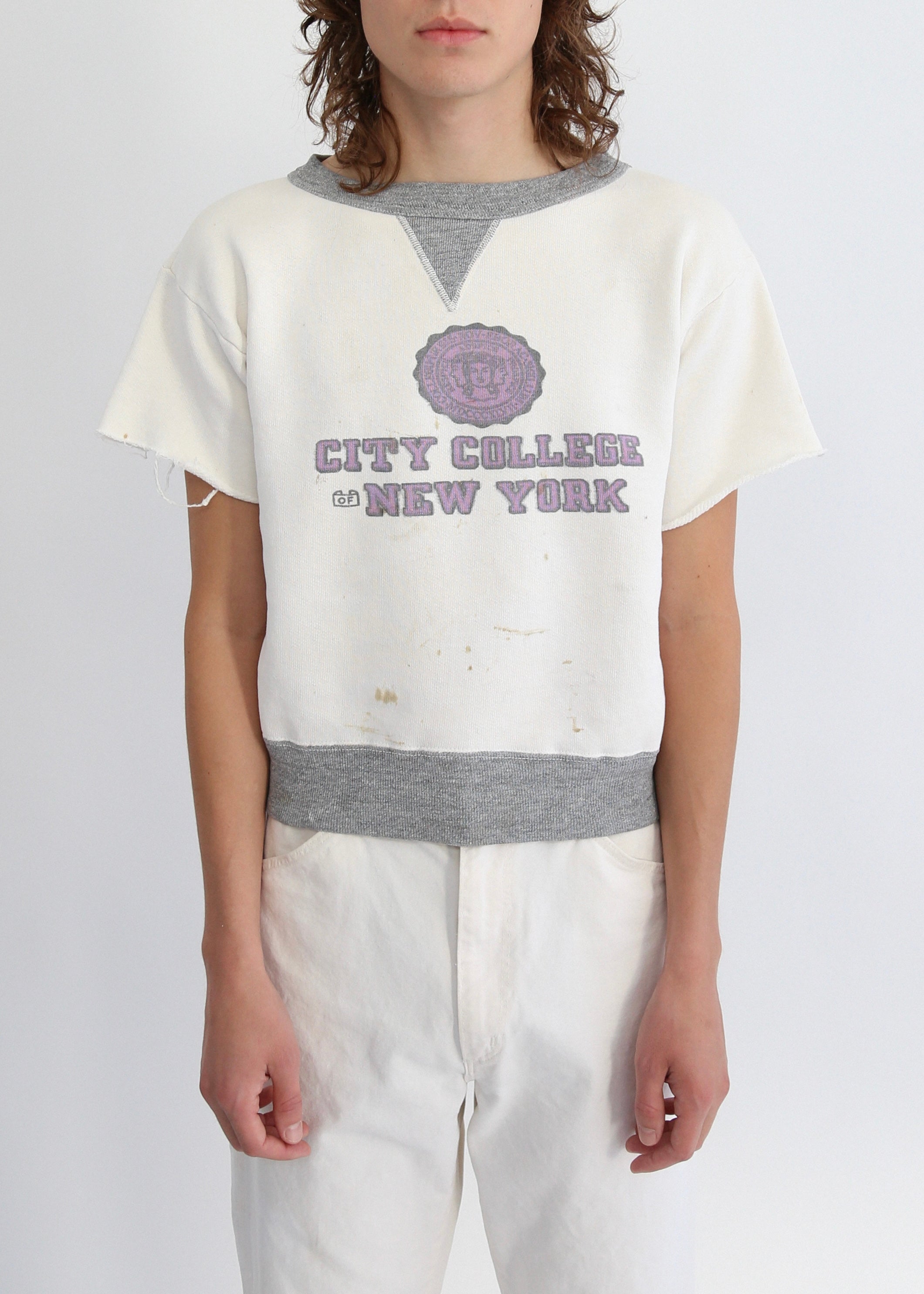 トップス 50s two-tone S/S souvenir sweat 50's/60's Two Tone Single V Sweatshirt – Swimmers