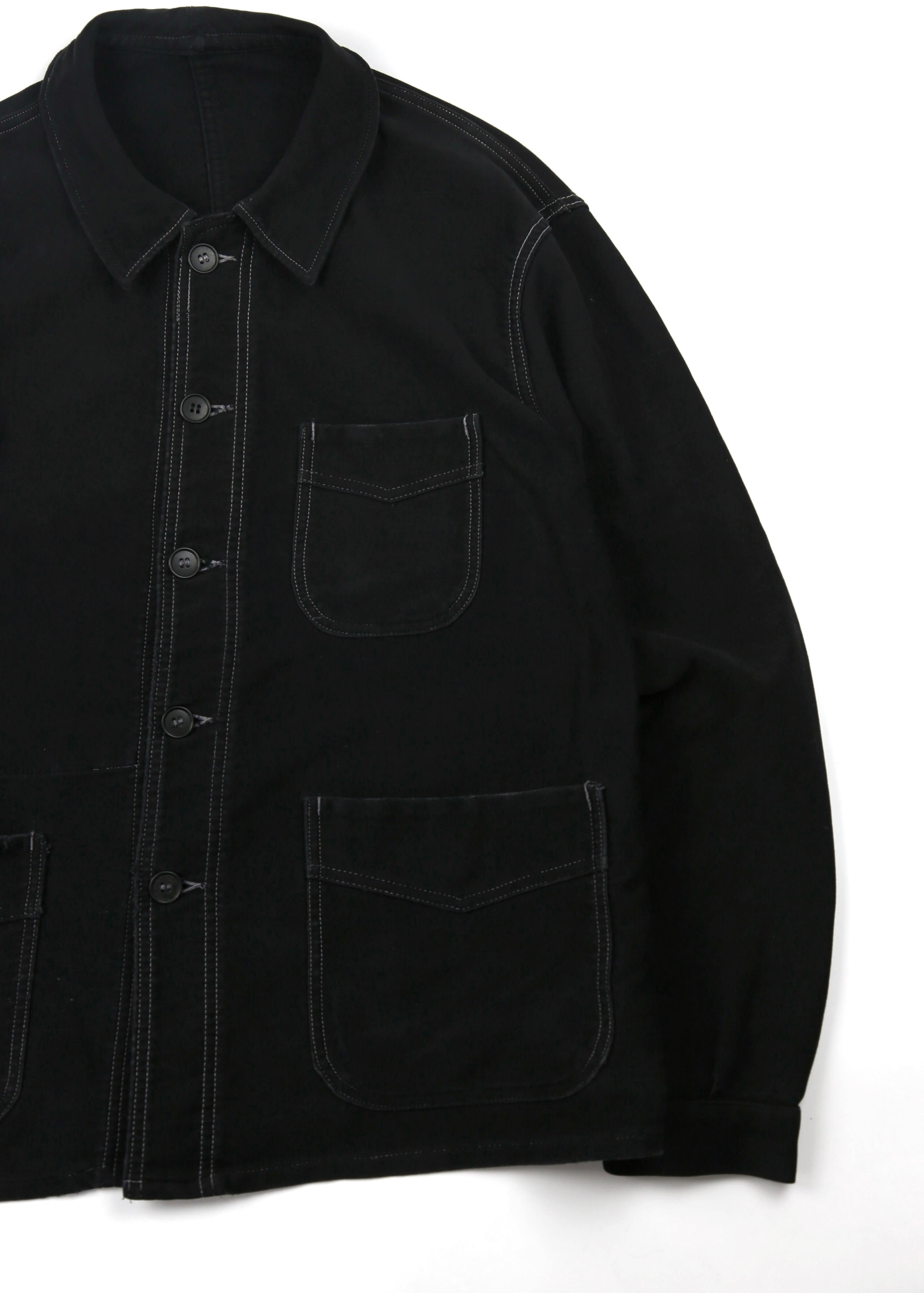 50’s~60’s French Black Moleskin Work Jacket