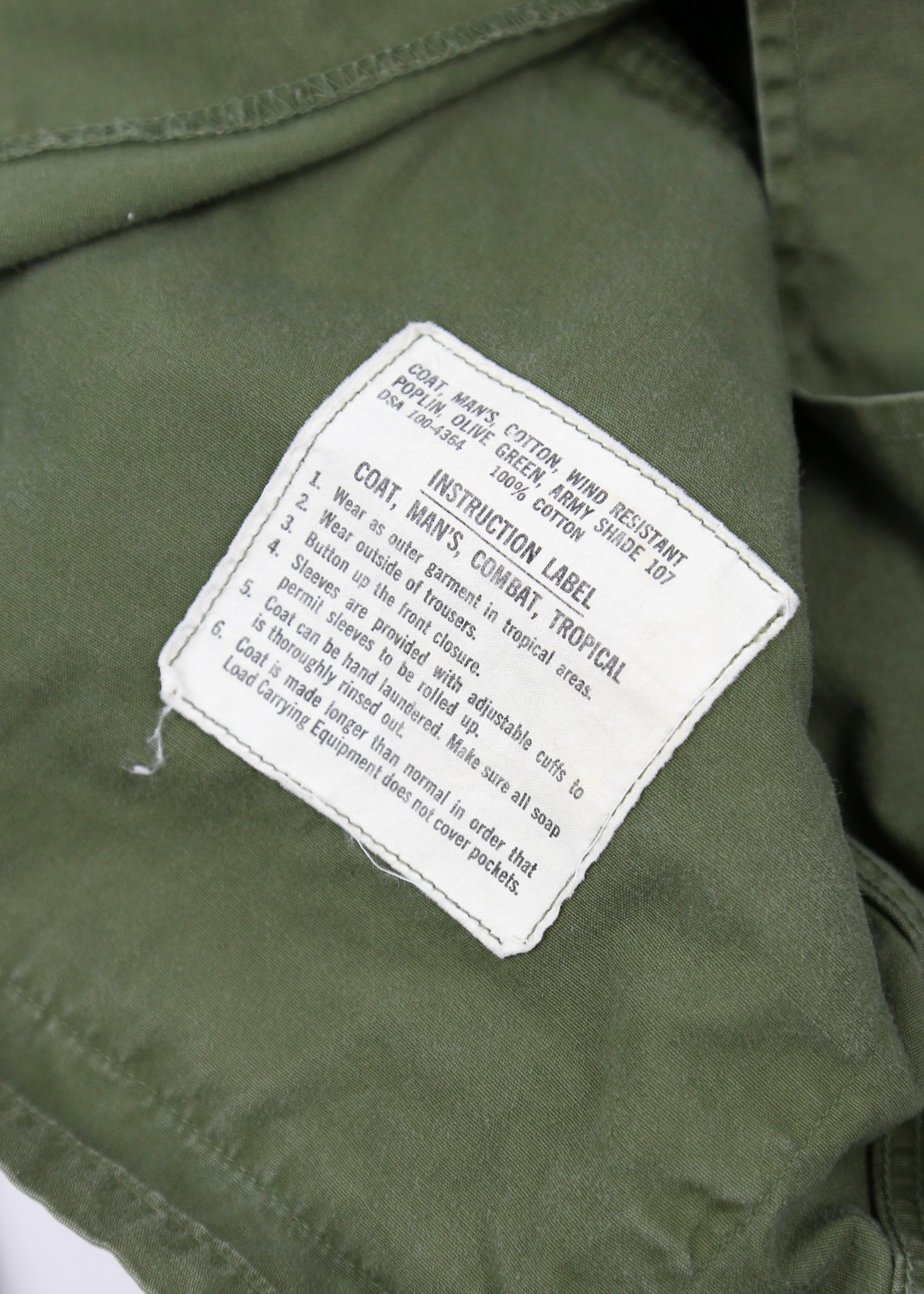 60’s Deadstock POPLIN US ARMY SLANT POCKET JACKET