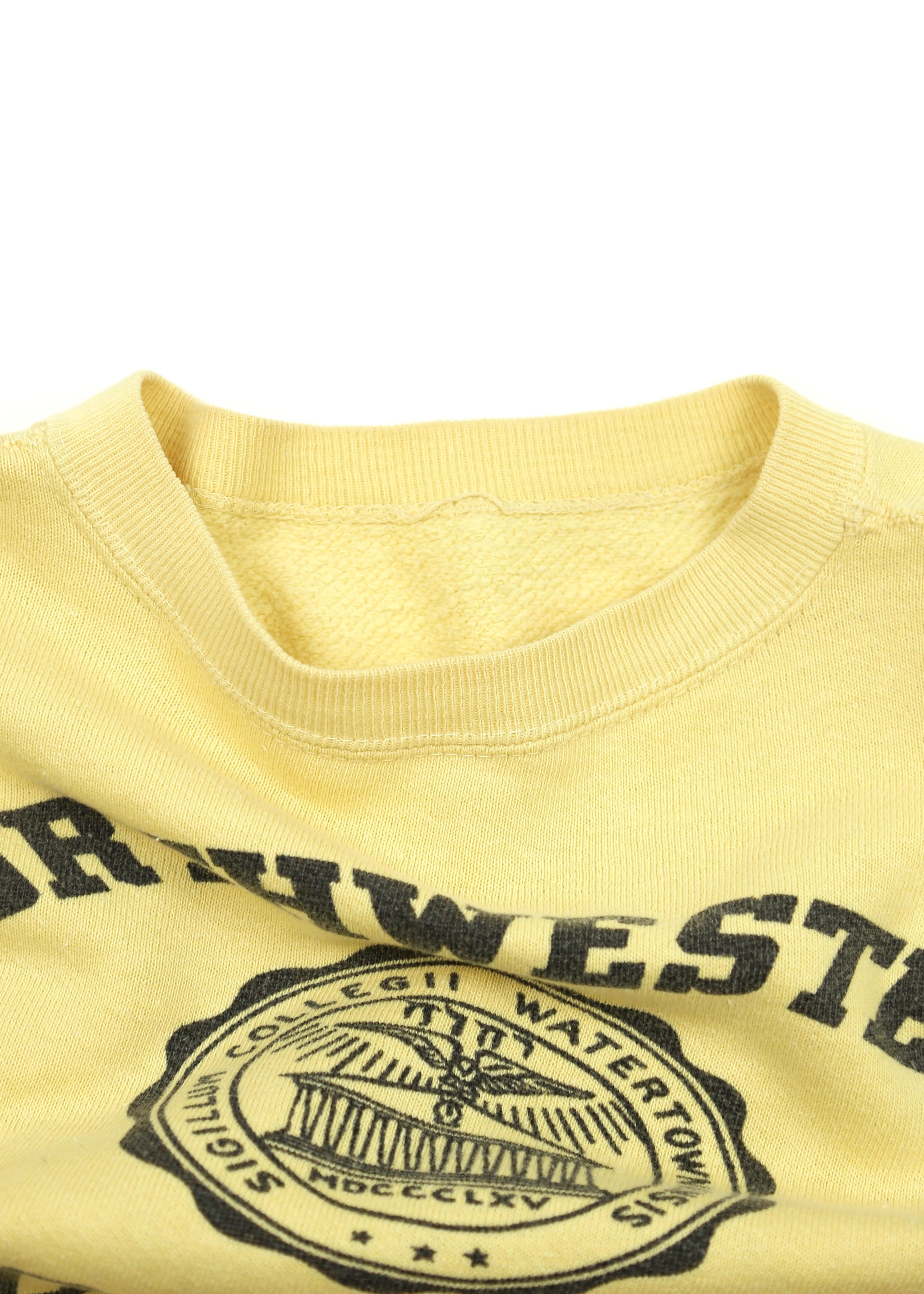 40’s Pale Yellow “Northwestern College” Sweatshirt