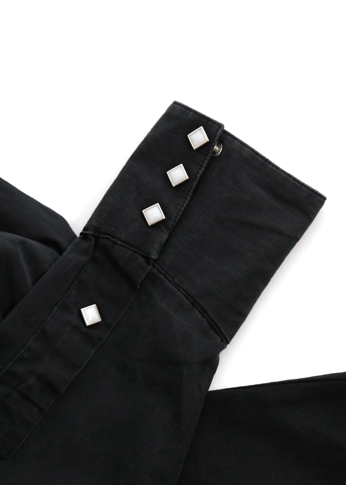 60’S BLACK COTTON PEARL SNAP WESTERN SHIRT