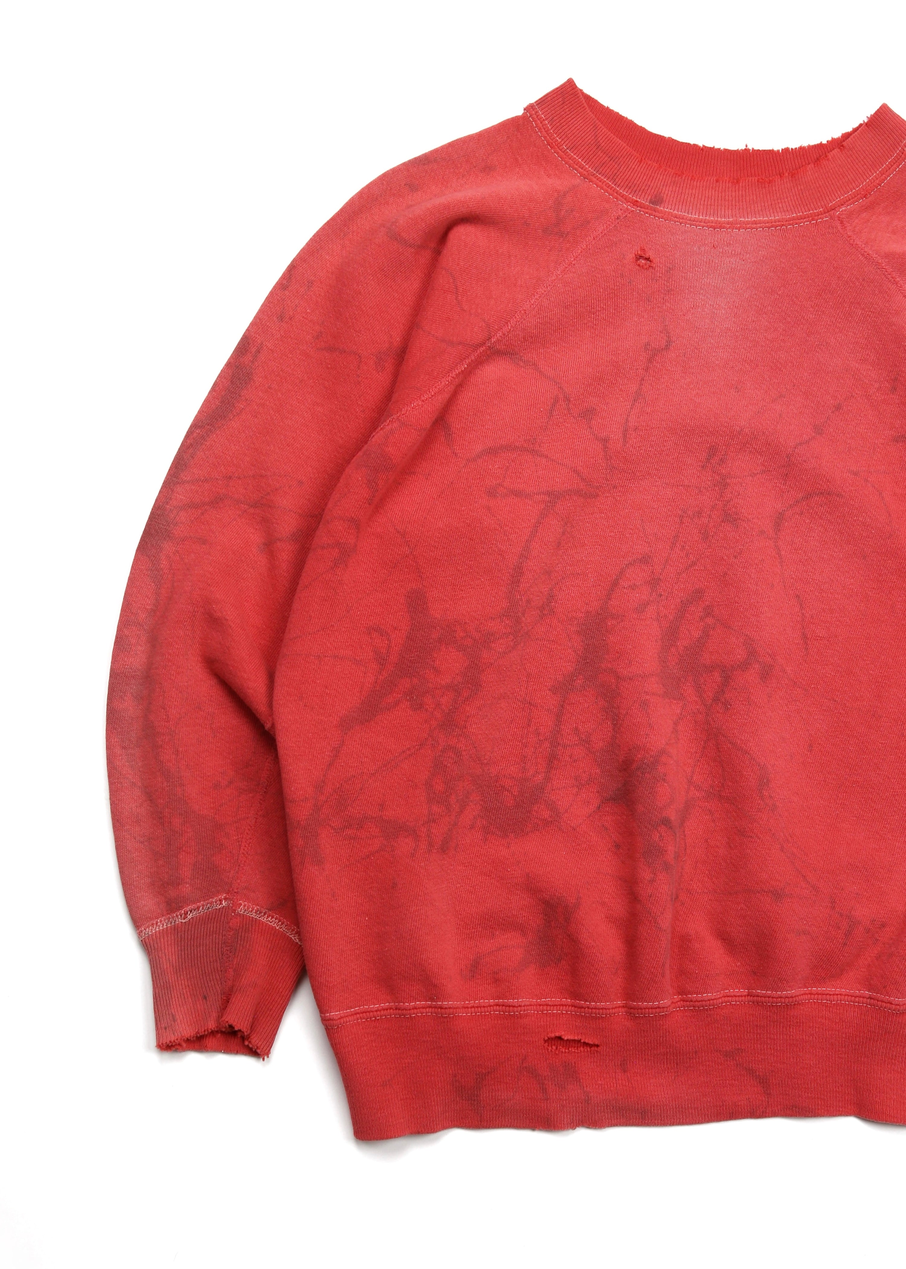 60’s Faded Red Distressed Sweatshirt