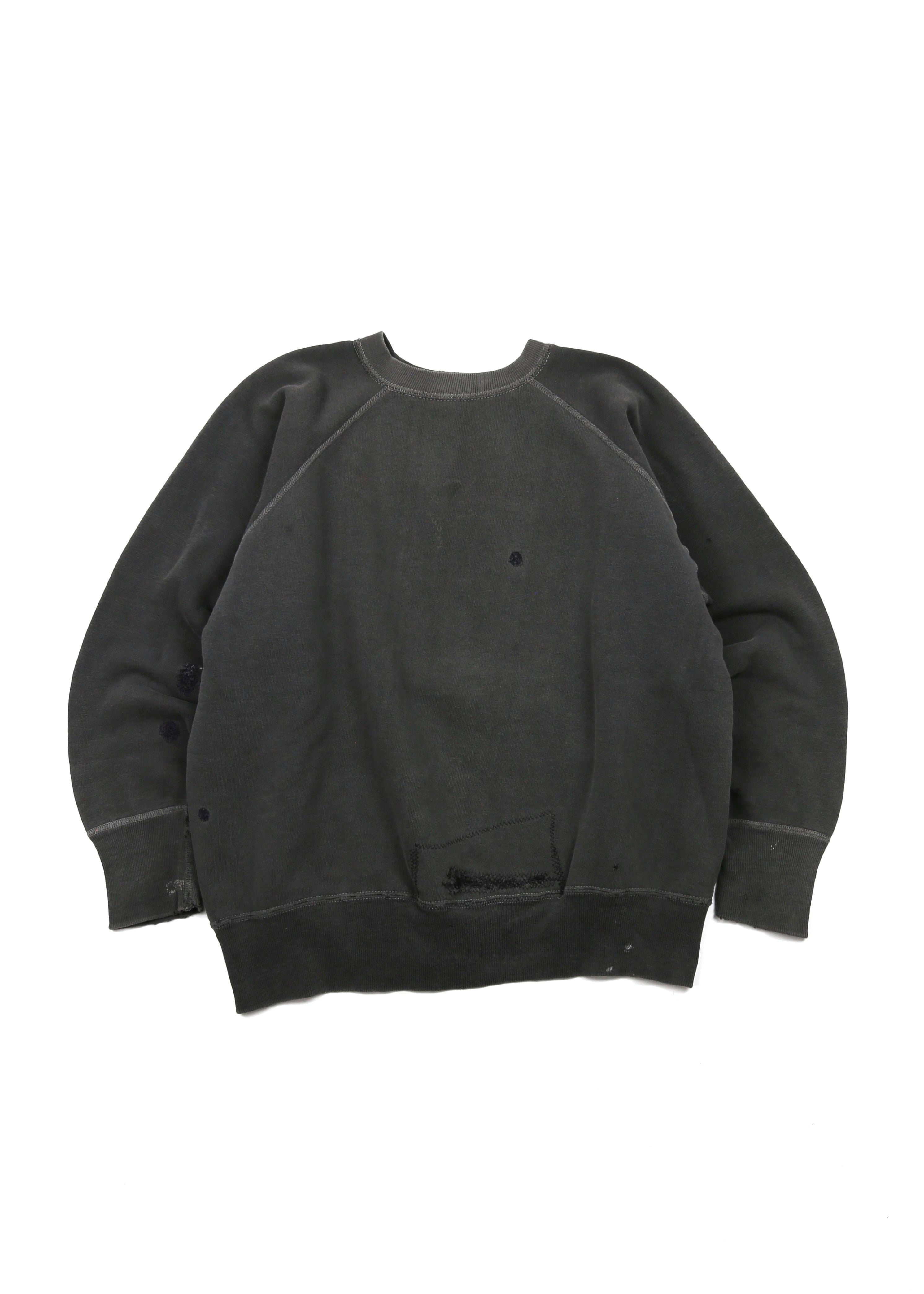 60’s Faded Black Raglan Sweatshirt