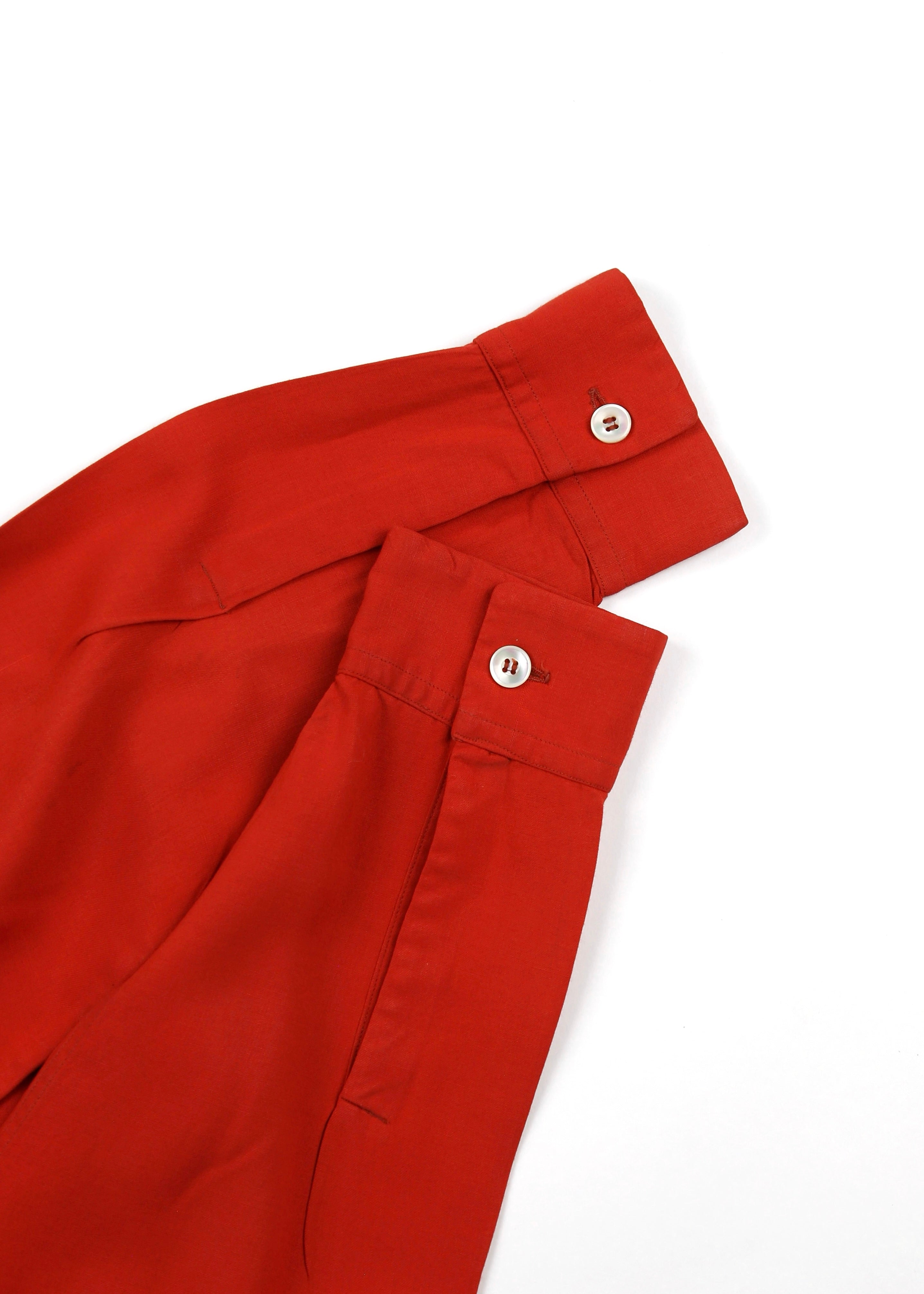 50’s Rayon Gabardine L/S Loop Collar Shirt