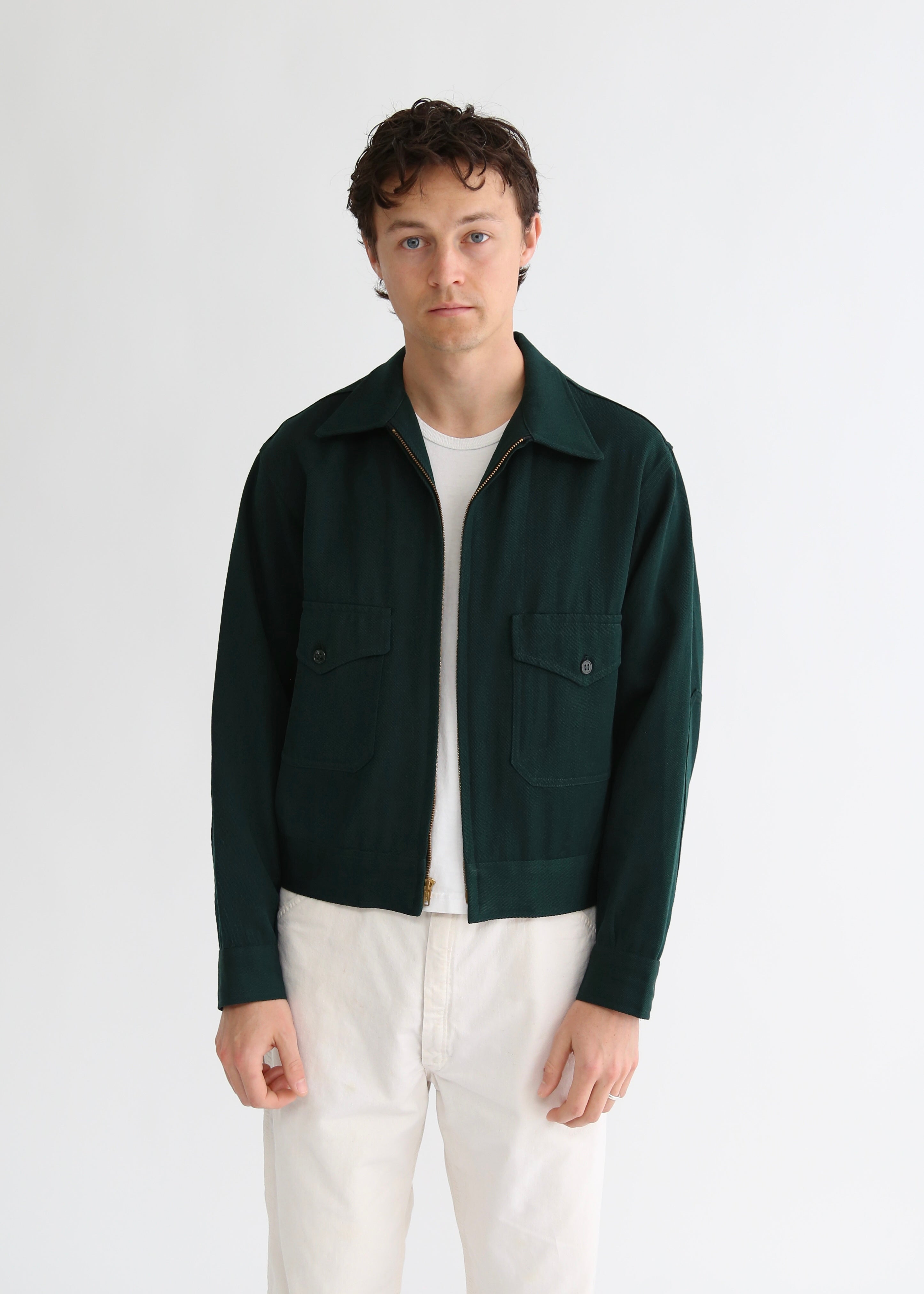 60’s Emerald Green Two Pocket Work Jacket