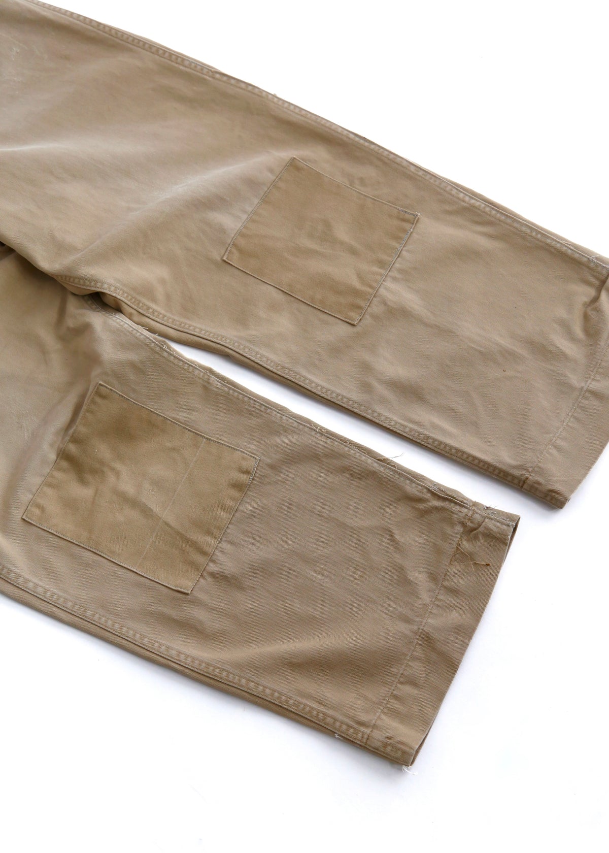 40’S US ARMY KHAKI TROUSER W/ KNEE PATCHES