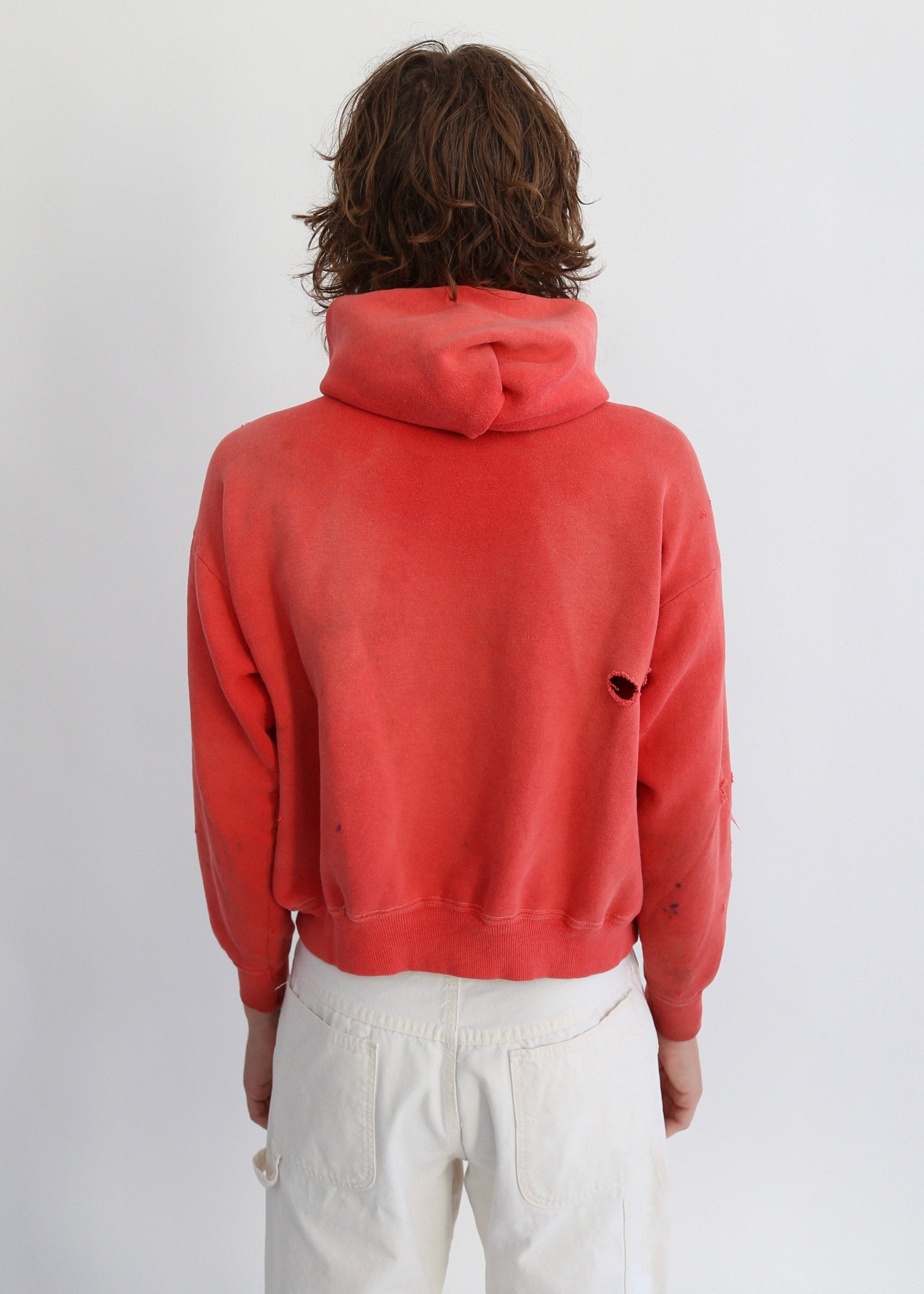 60’s Faded Red Distressed Hoodie