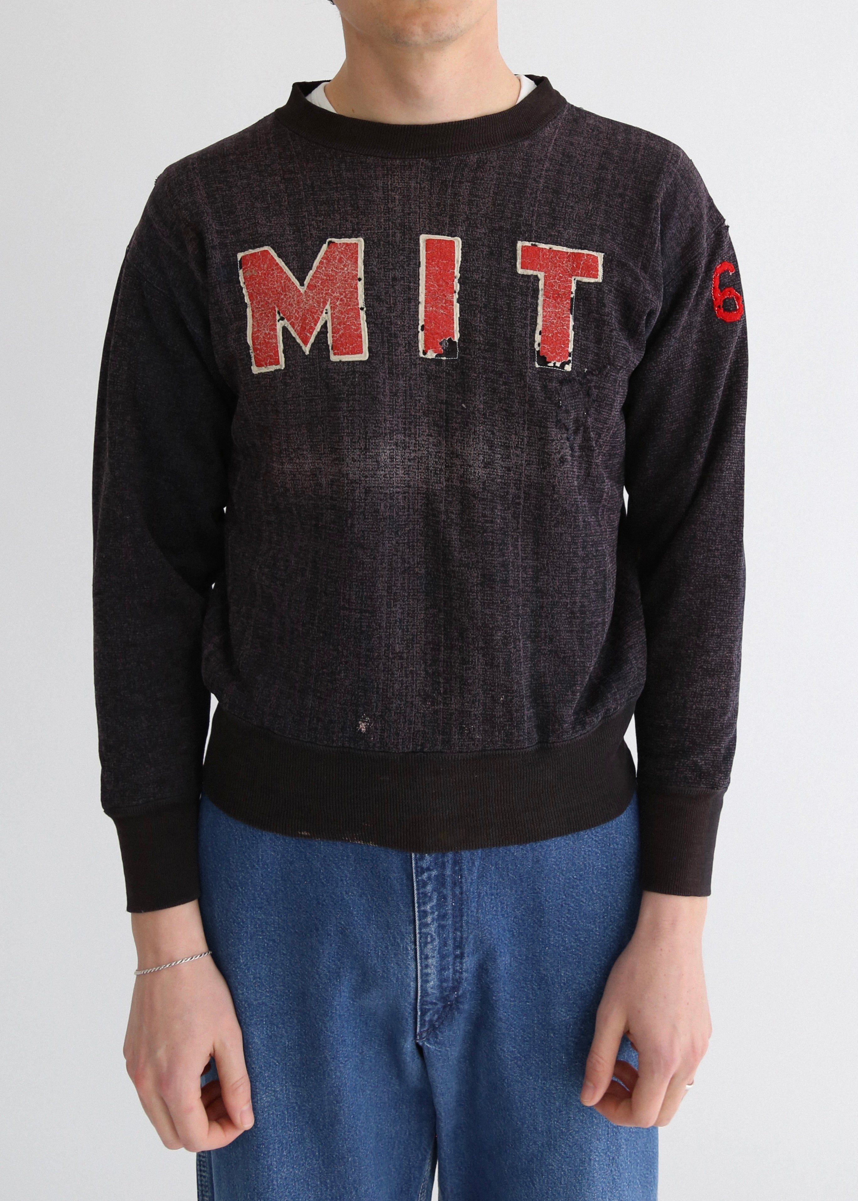 50's Champion “Running Man” Black Double Face Sweatshirt – Swimmers