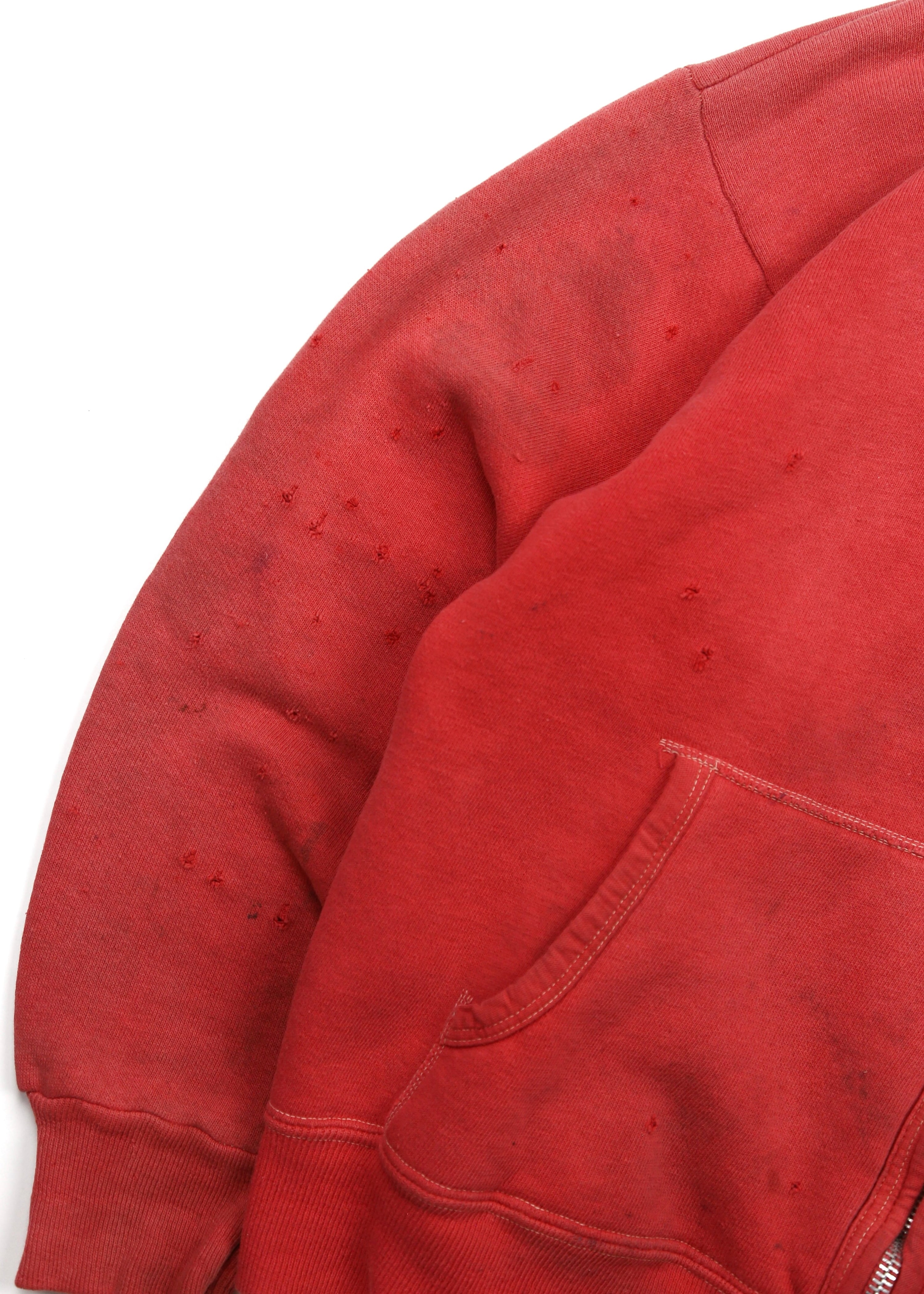 60’s Faded Red Distressed Hoodie