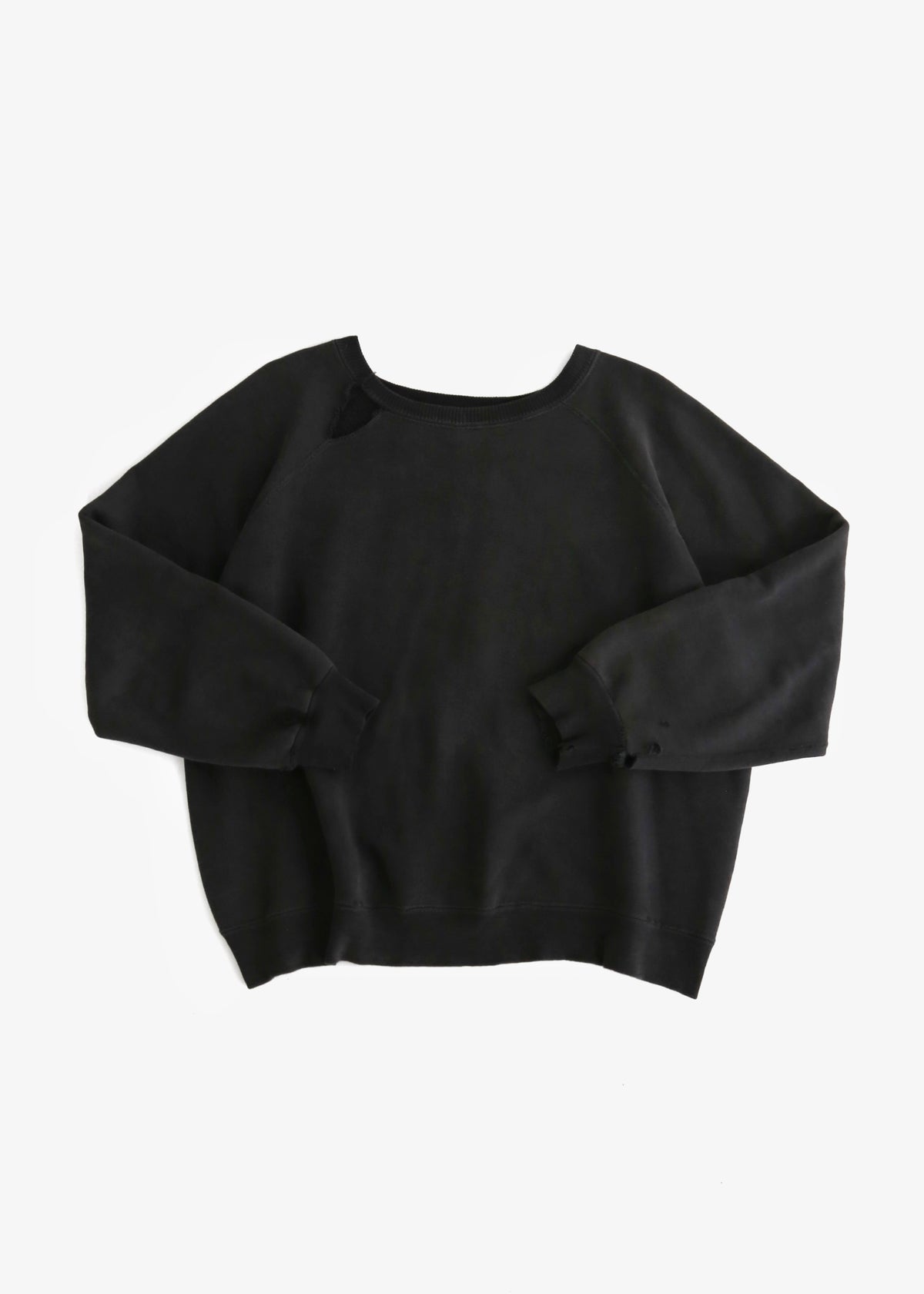 50’S FADED BLACK RAGLAN SWEATSHIRT