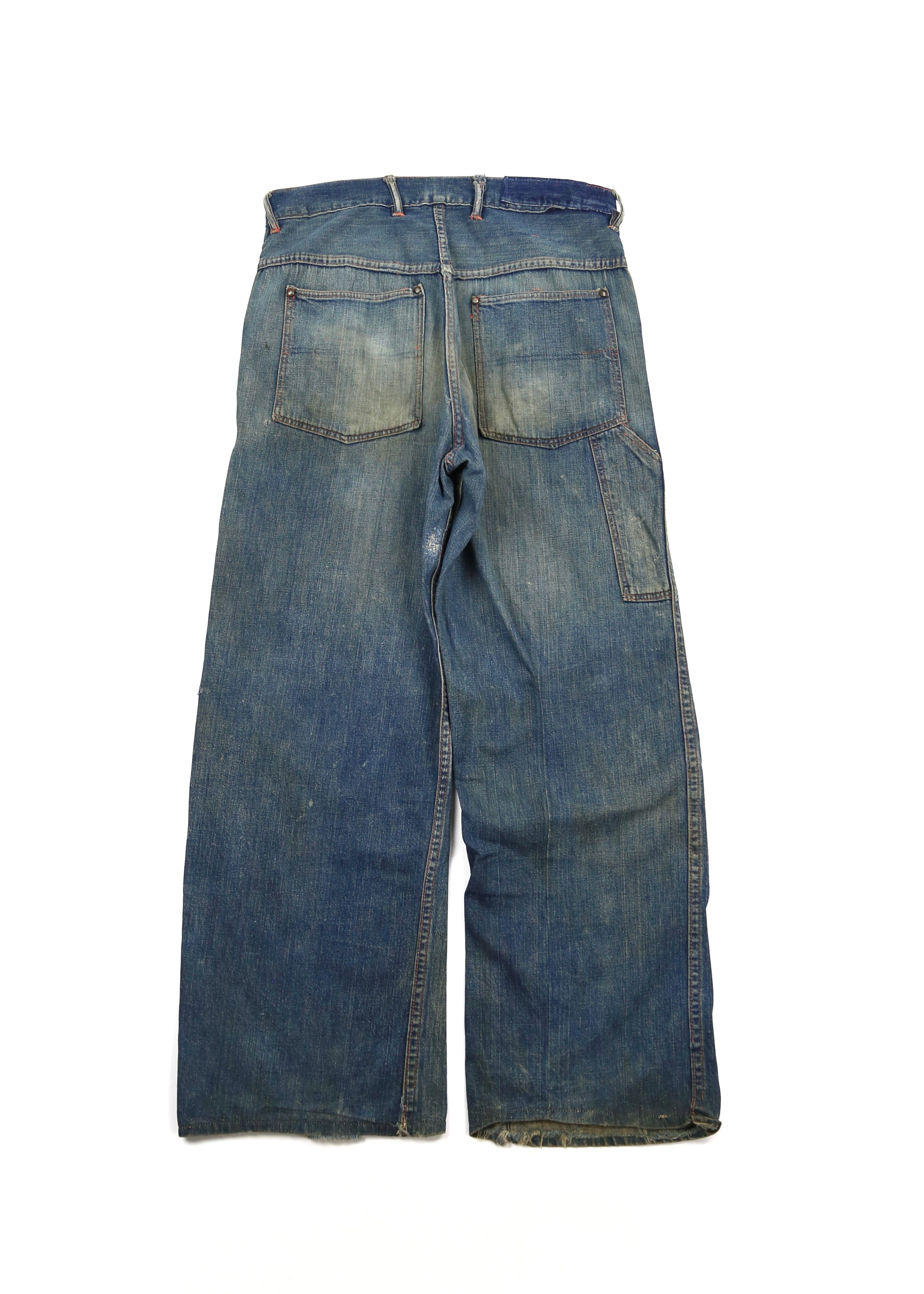 40’s DISTRESSED DENIM CARPENTERS JEANS