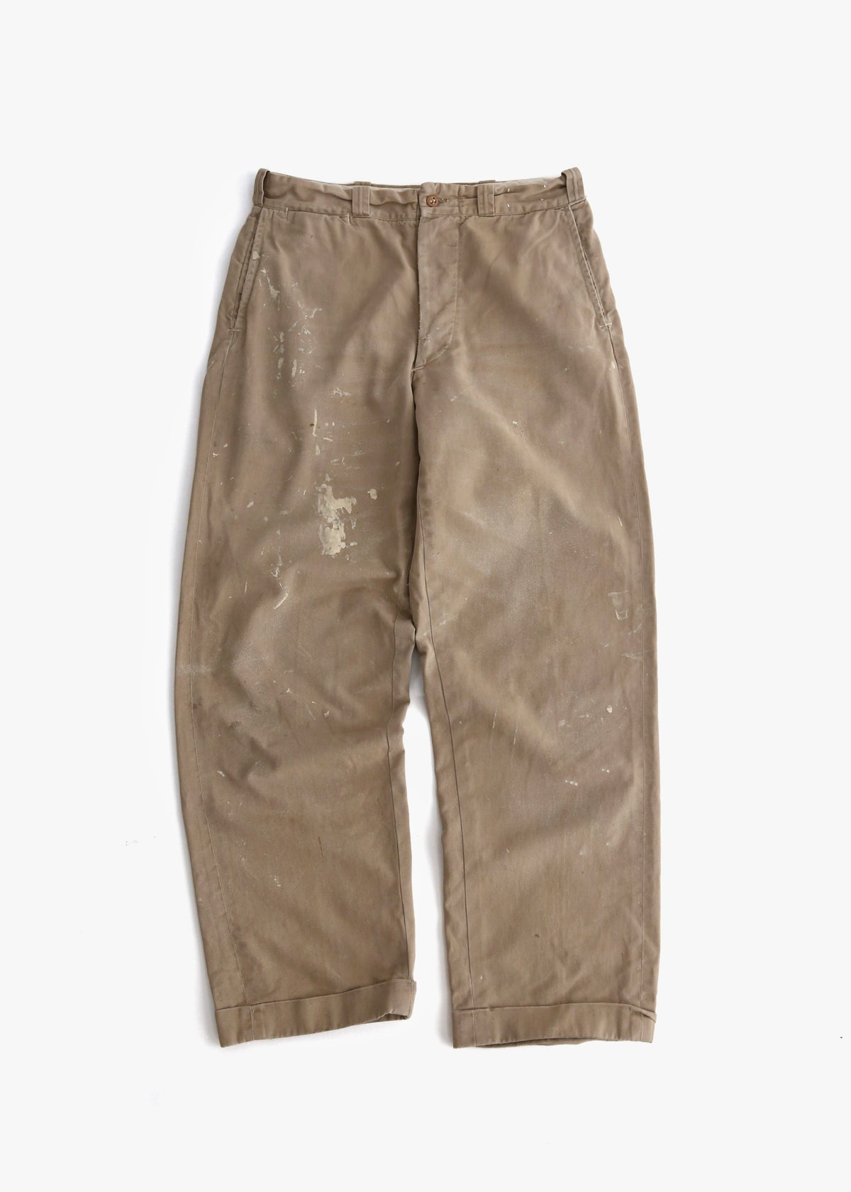 50’S PAINT SPLATTERED US ARMY KHAKI TROUSER