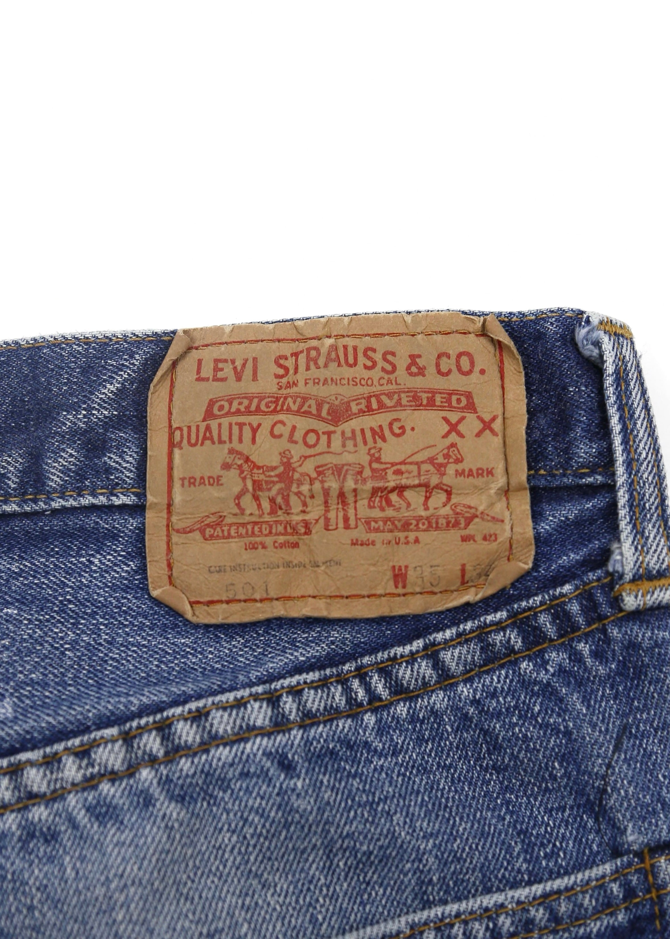 70’s SS LEVI’S 501 REDLINE SELVEDGE JEANS (32)