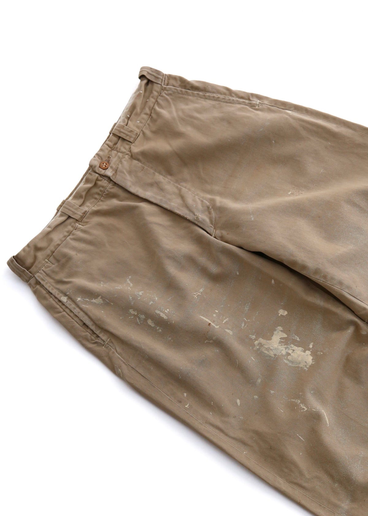 50’S PAINT SPLATTERED US ARMY KHAKI TROUSER