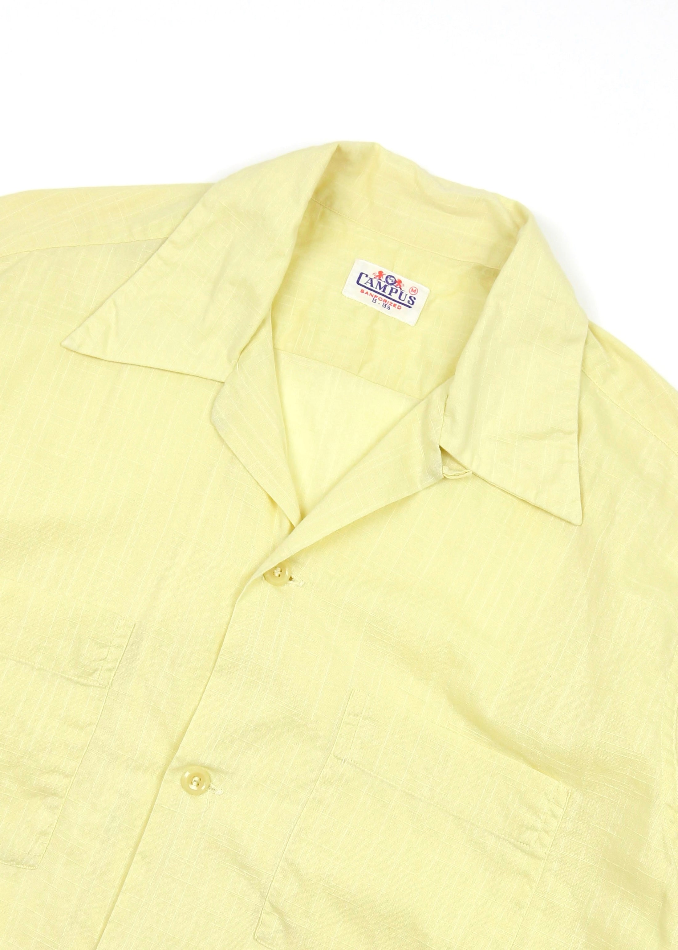 50’s Pale Yellow Campus Loop Collar Shirt