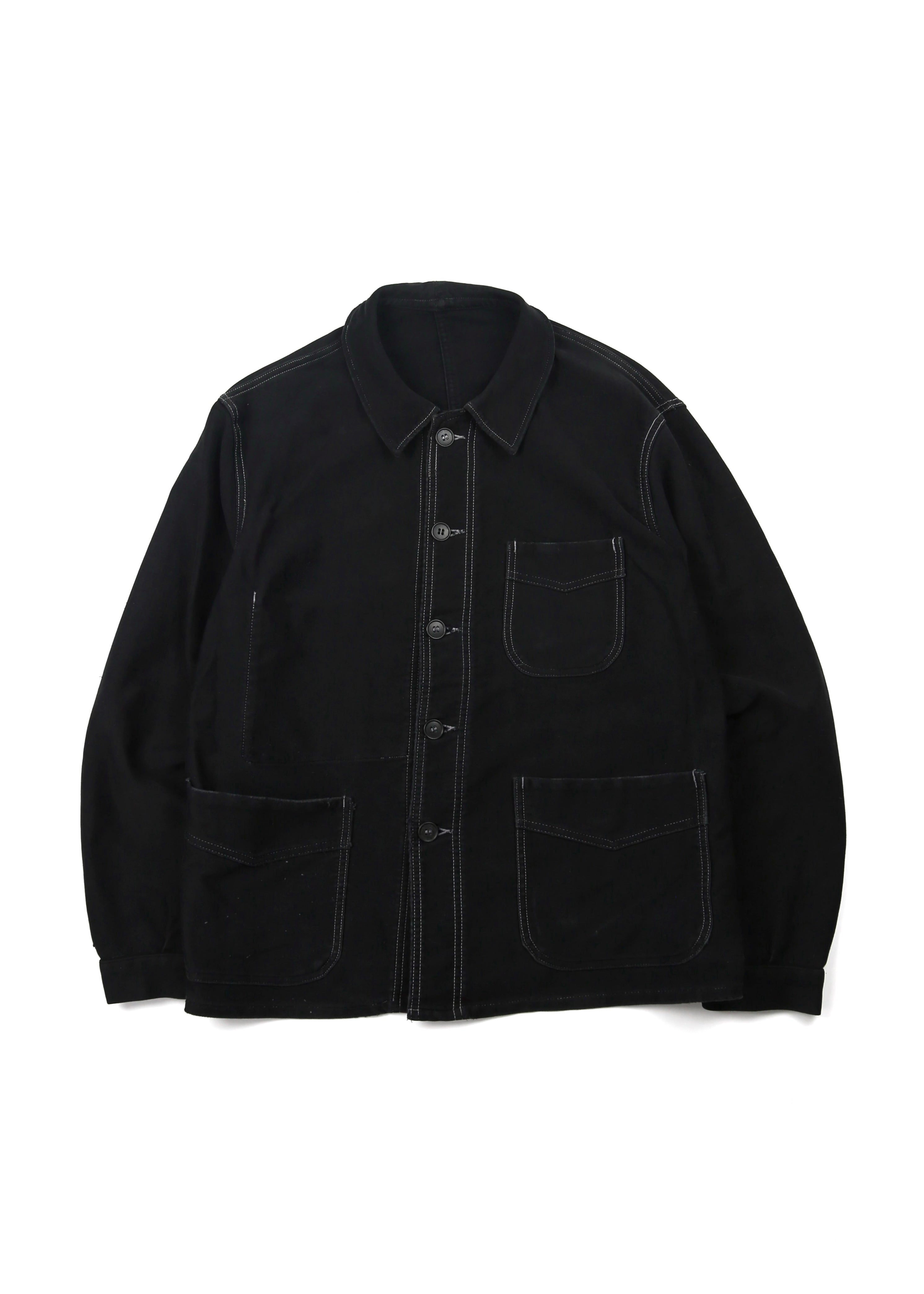 50's~60's French Black Moleskin Work Jacket – Swimmers