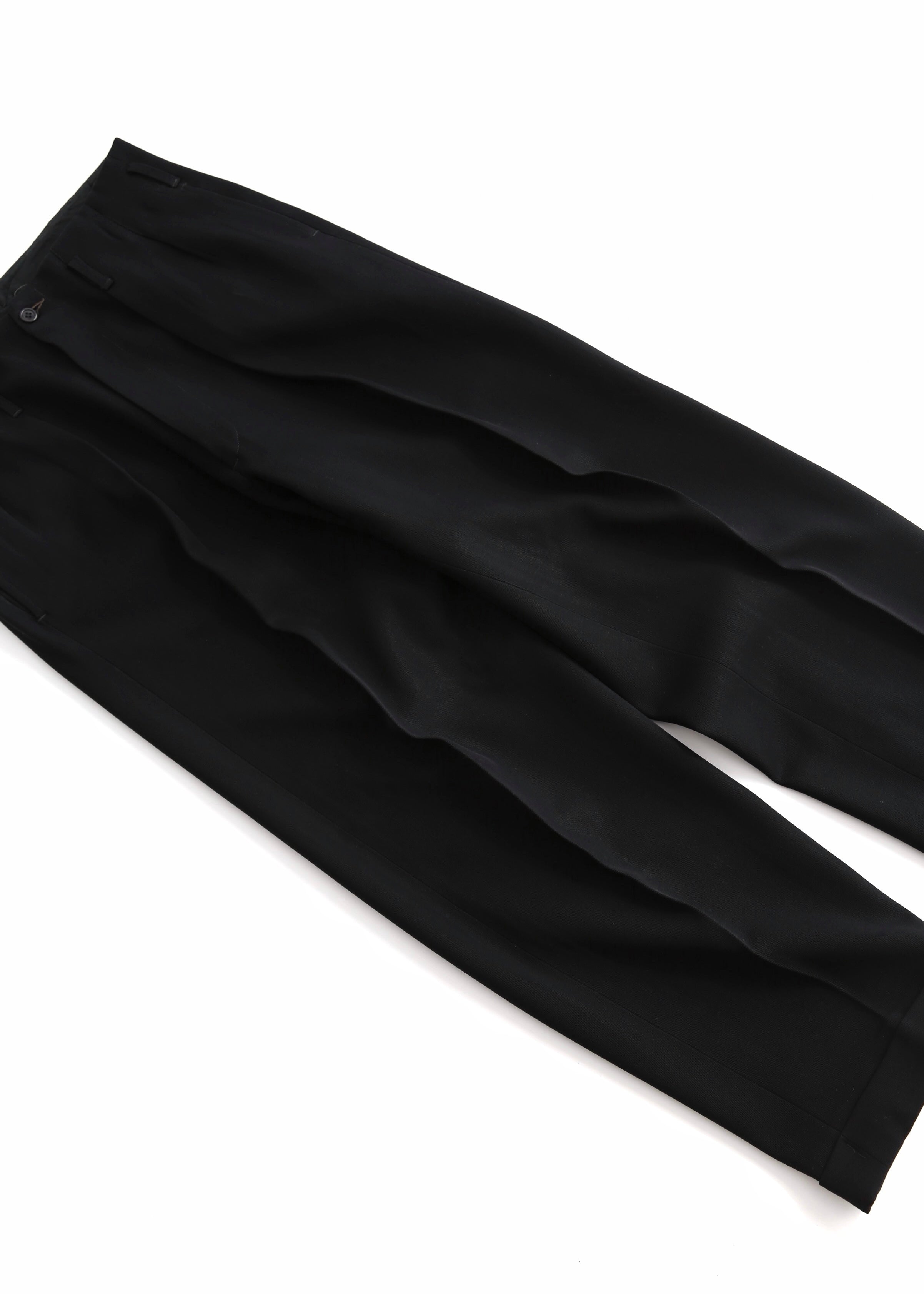 40’S BLACK GABARDINE DROP LOOP TROUSER