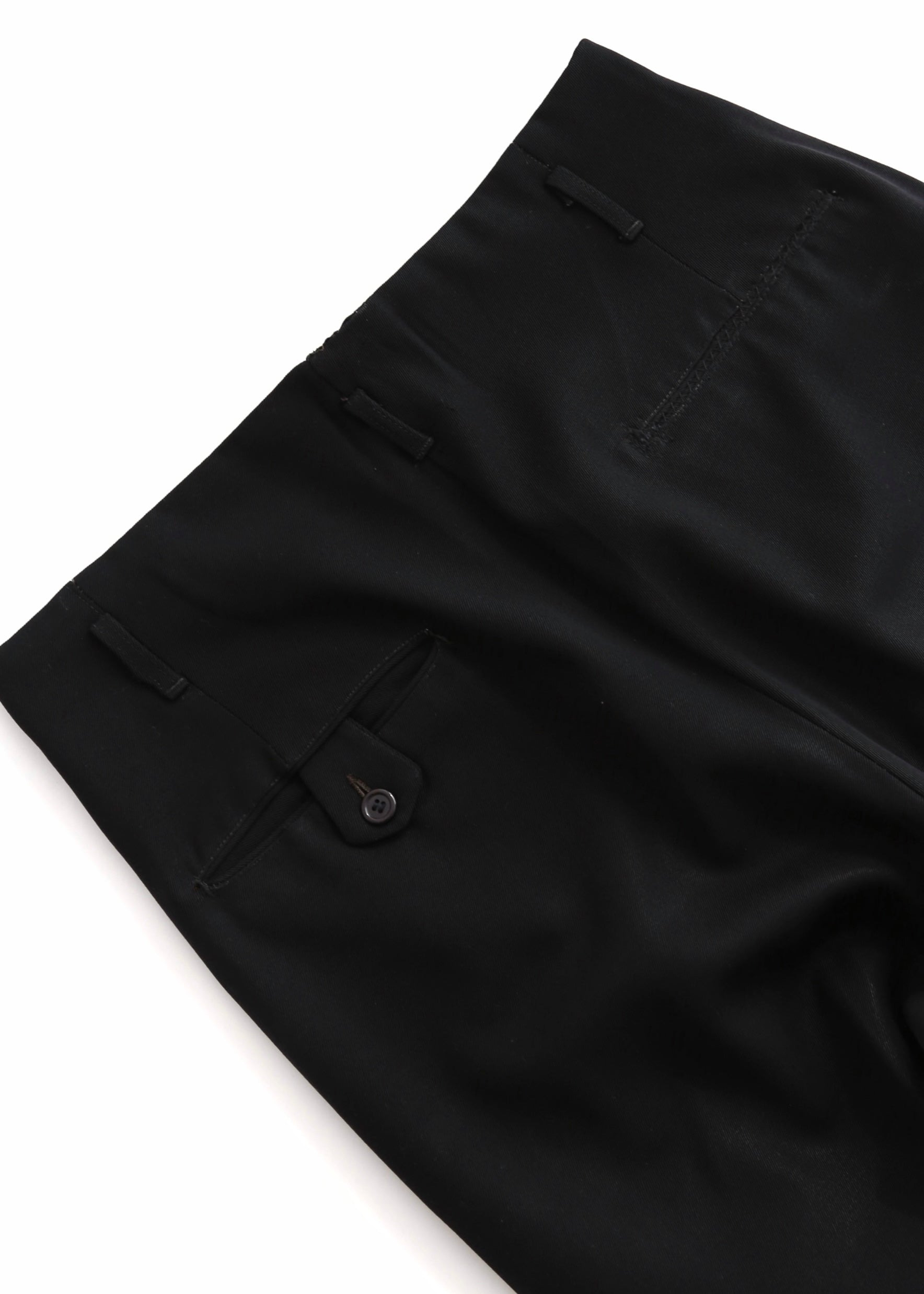 40’S BLACK GABARDINE DROP LOOP TROUSER