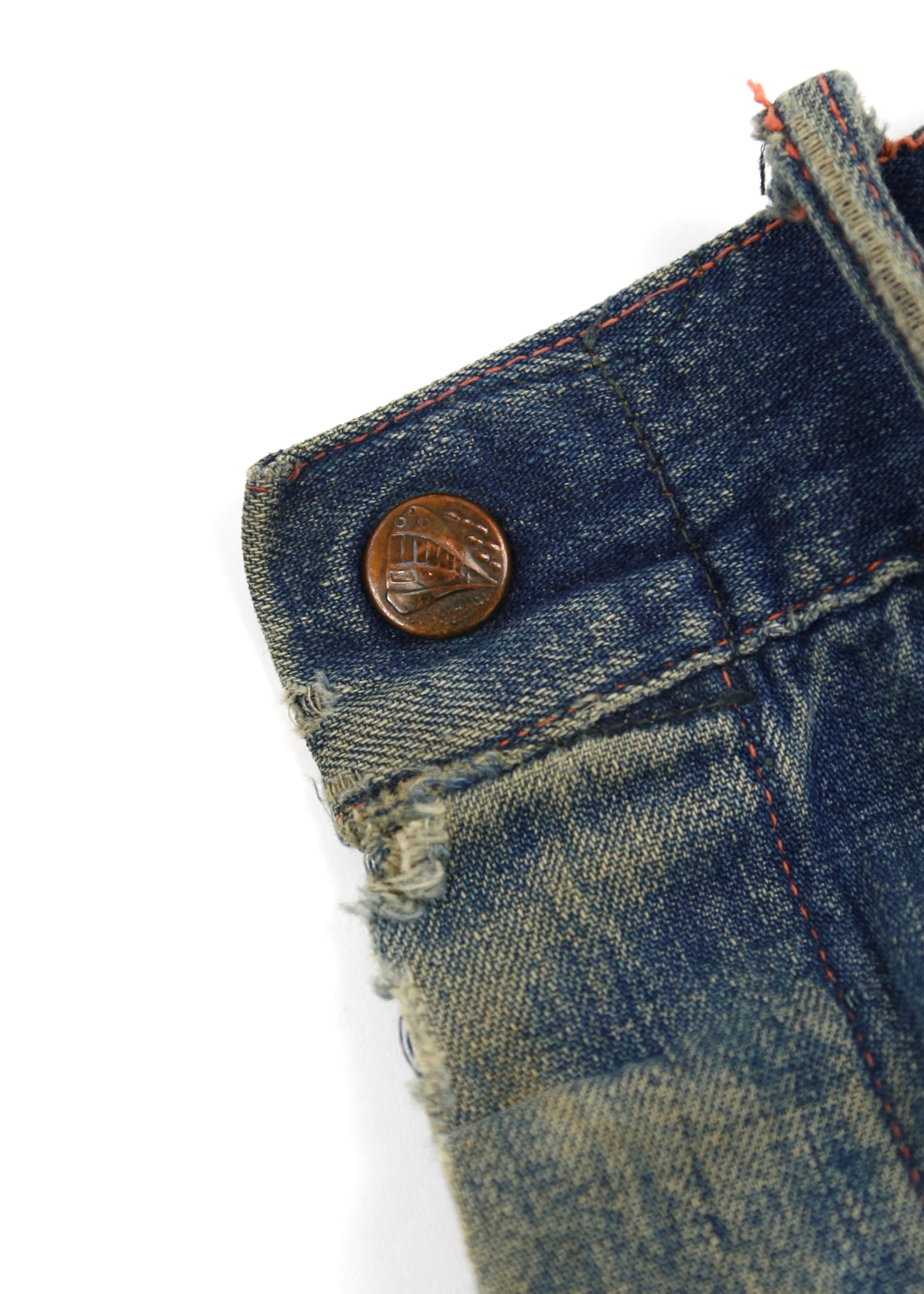 40’s DISTRESSED DENIM CARPENTERS JEANS