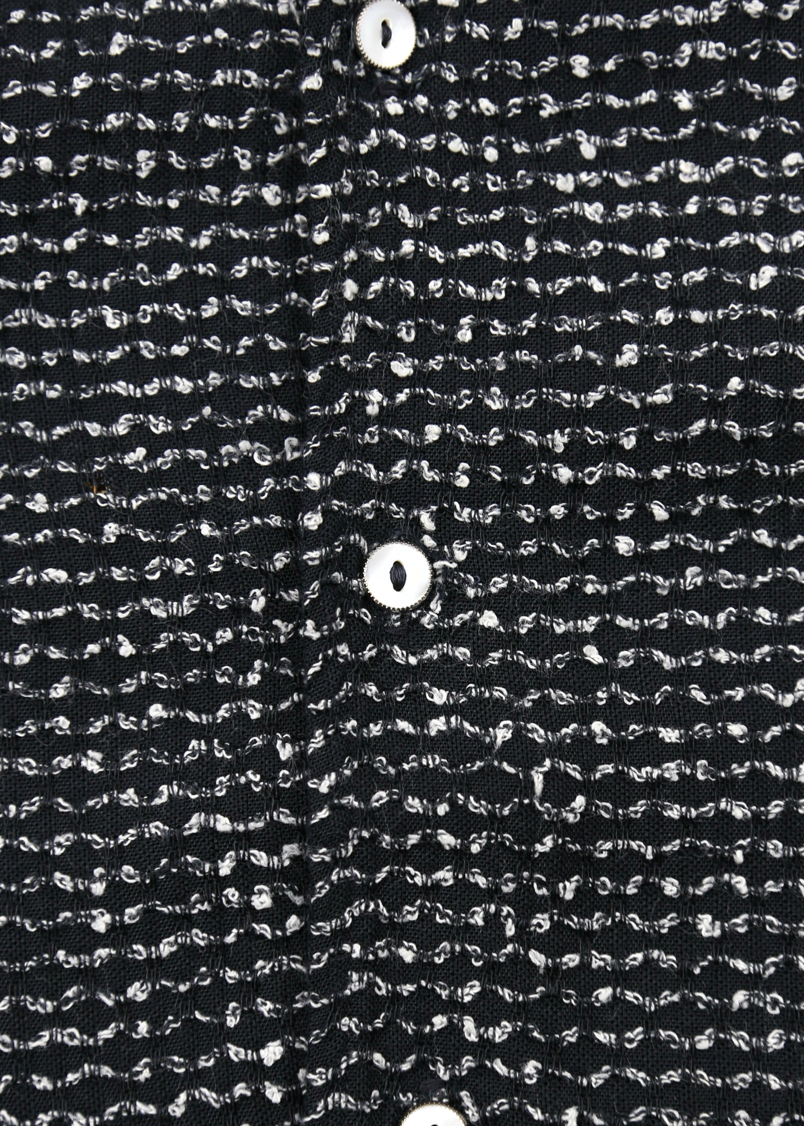 50’s Textured Black Loop Collar Shirt