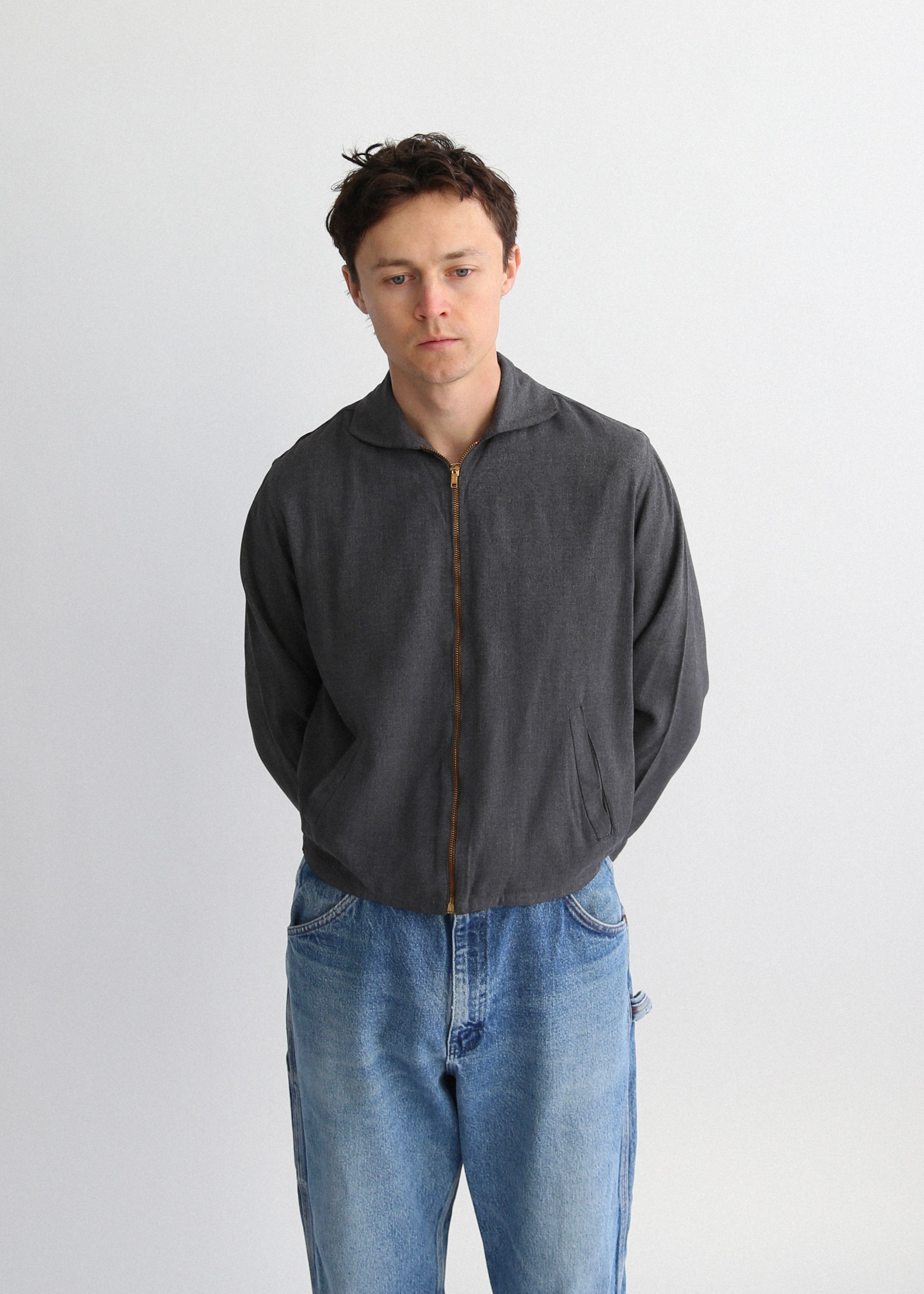 50’s Dark Grey Gabardine Ricky Jacket